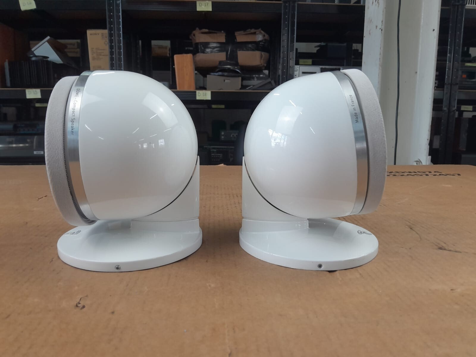 Focal Dome Compact Speakers with wall brackets/ table stands.