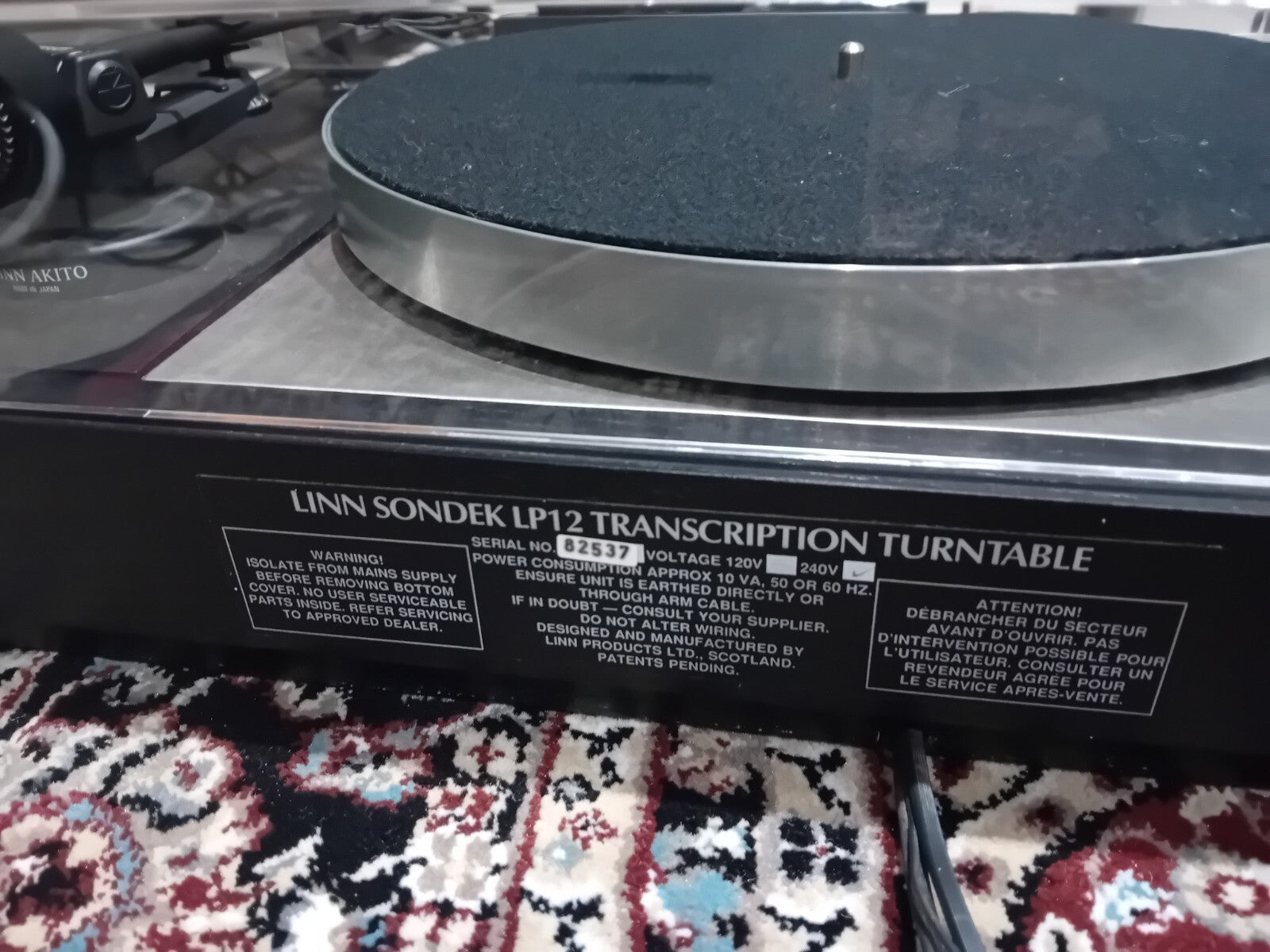 LINN SONDEK LP12 AKITO TONEARM ORTOFON MC RONDO