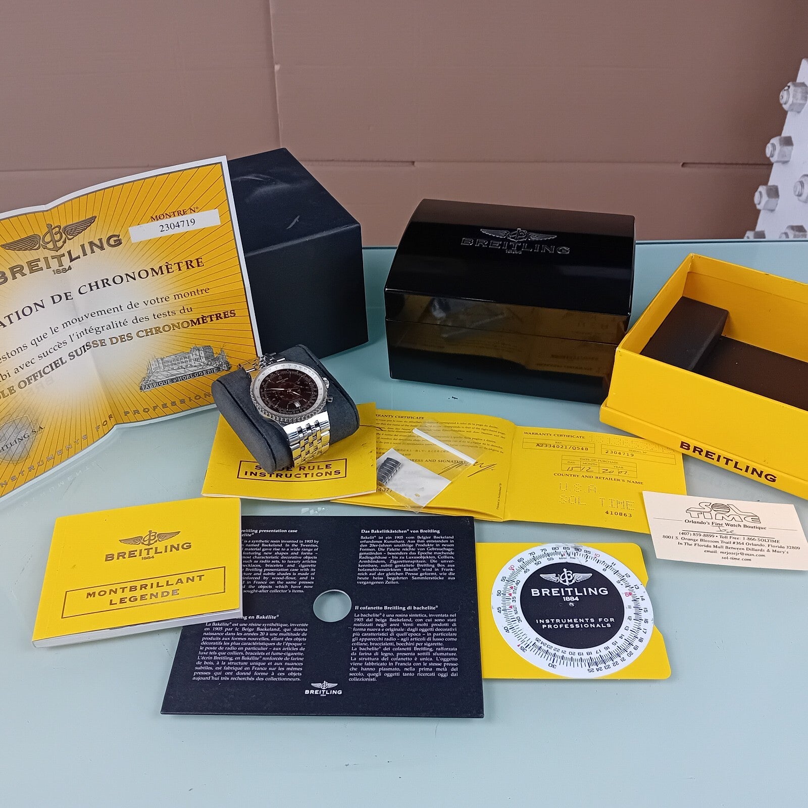 BREITLING MONTBRILLANT LEGENDE A23340 AUTOMATIC WATCH