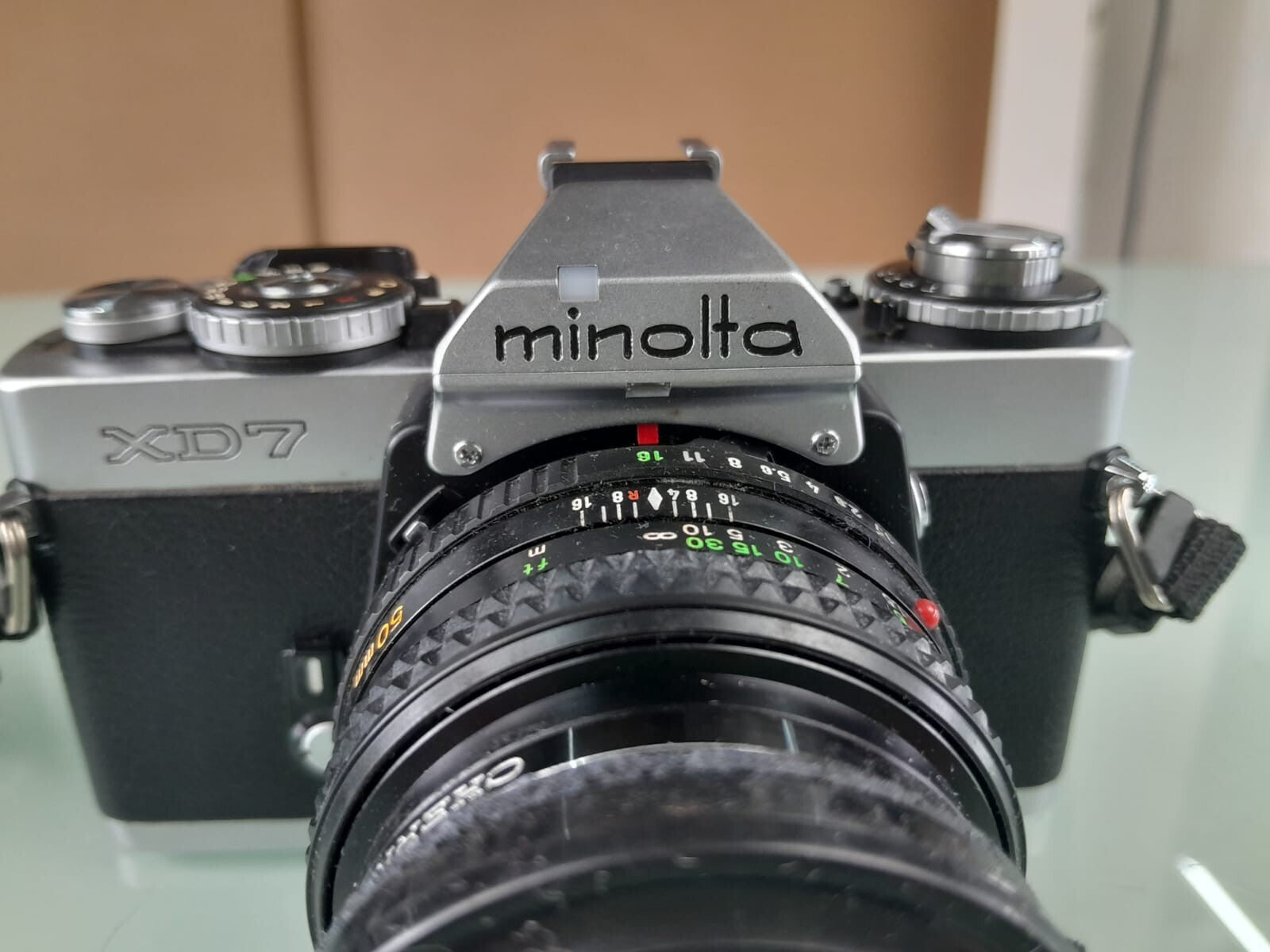 MINOLTA XD7 SLR CAMERA WITH MD ROKKOR 50MM 1:1.7 LENS