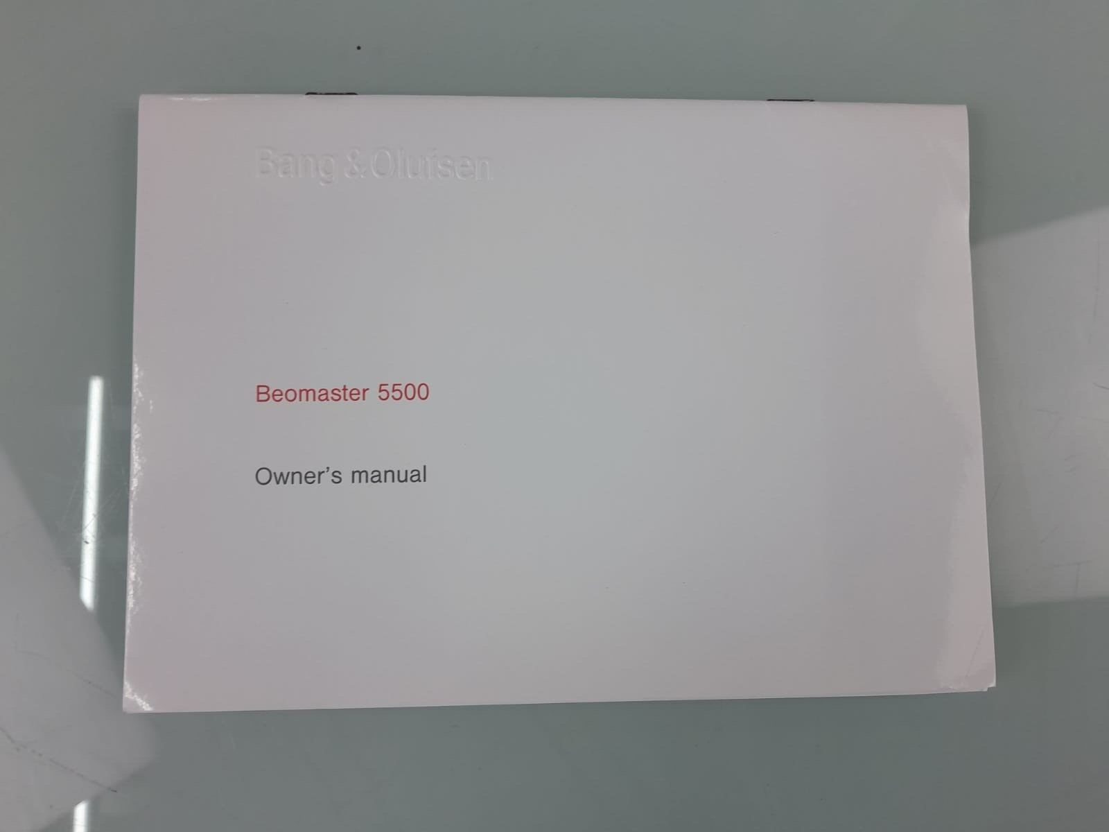 BANG & OLUFSEN B&O BEOMASTER 5500 OWNER'S MANUAL