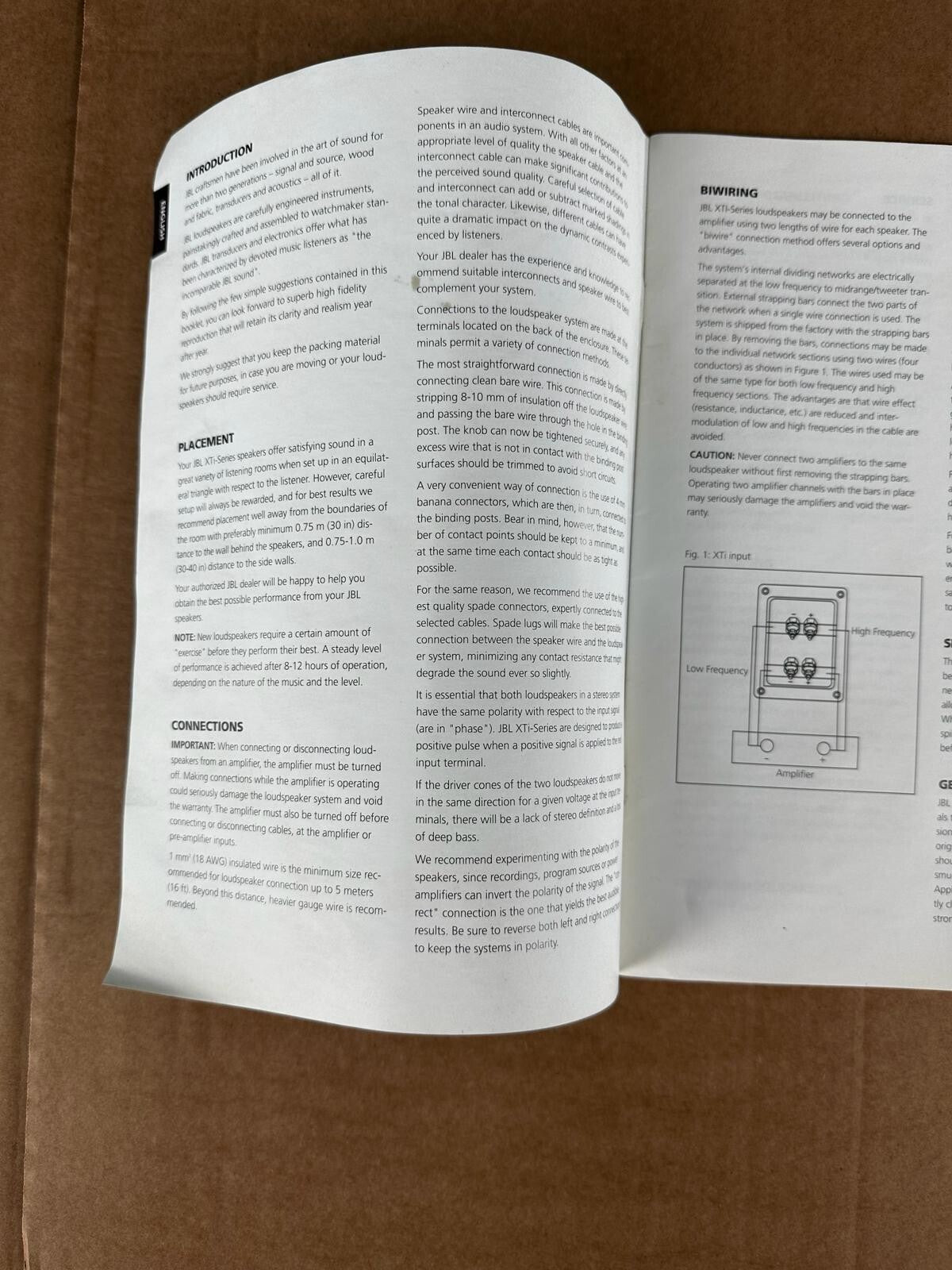 JBL XTi Series Manual