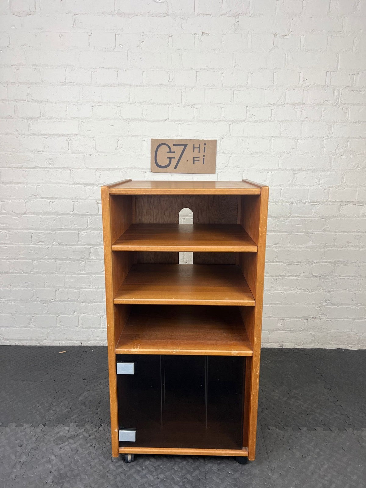 VINTAGE HI FI WOOD CABINET RACK G PLAN STYLE