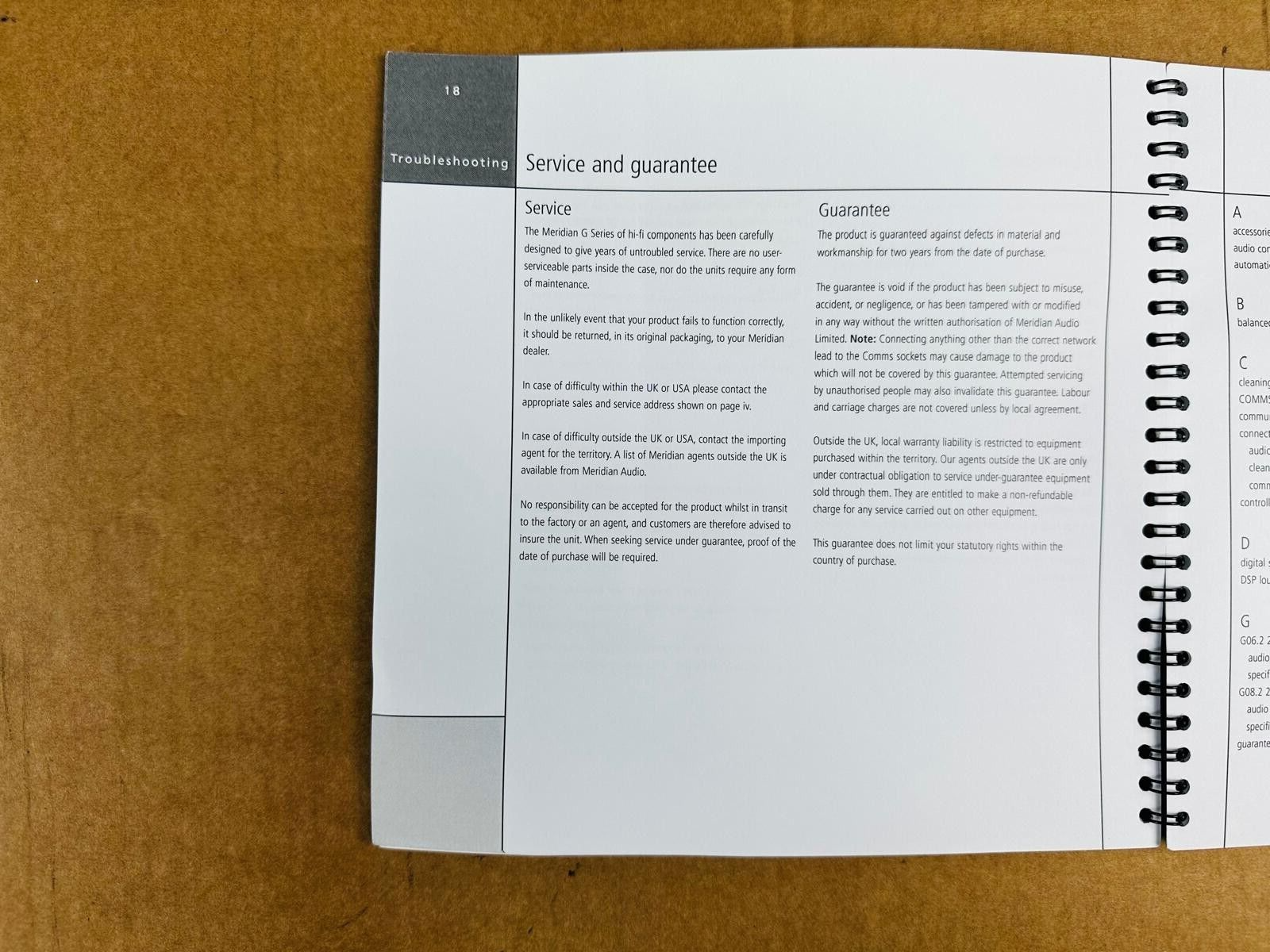 Meridian G Series CD Player Installation Guide