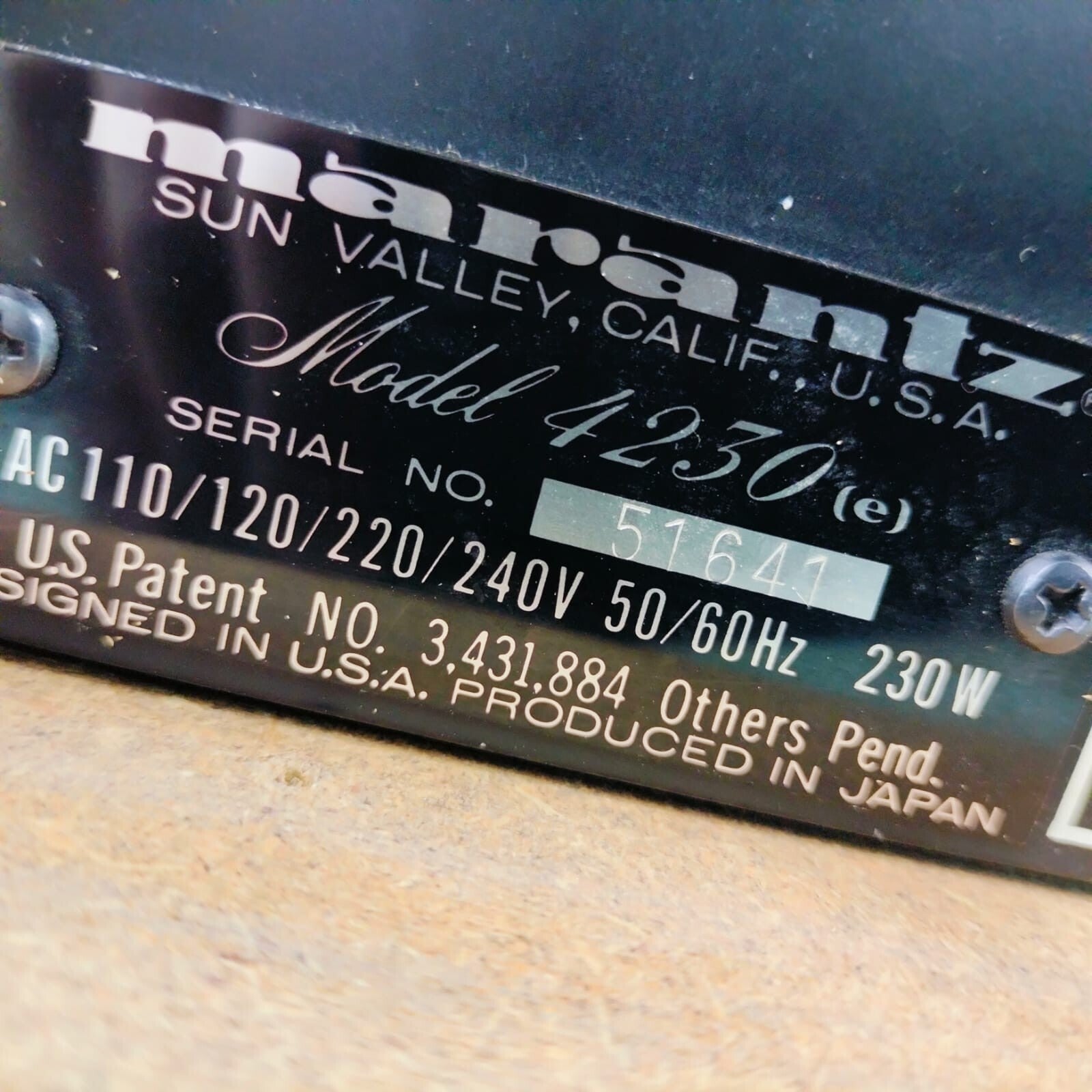 MARANTZ 4230 STEREO 2 + QUADRADIAL 4 RECEIVER