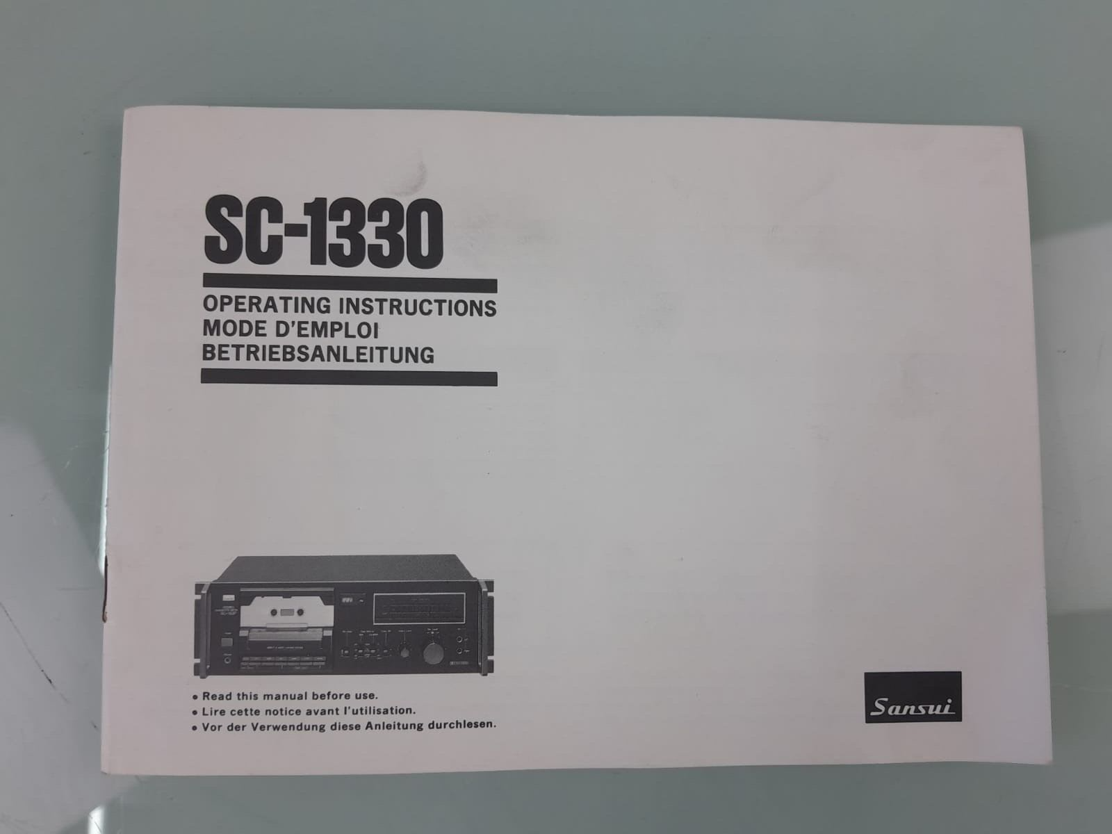 SANSUI SC 1330 STEREO CASSETTE DECK OPERATING INSTRUCTIONS / MANUAL