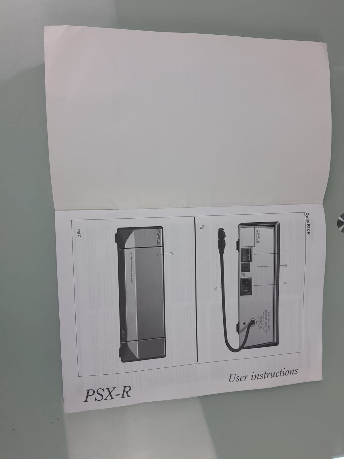CYRUS PSX R POWER SUPPLY USER INSTRUCTIONS MANUAL