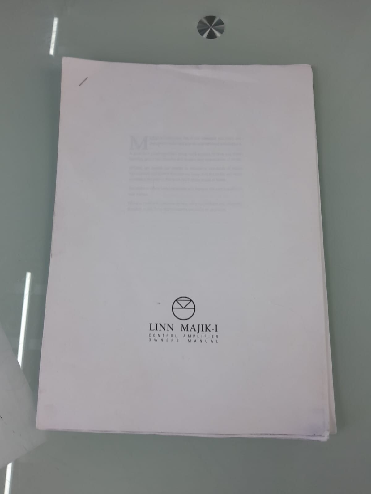 LINN MAJIK I CONTROL AMPLIFIER OWNERS MANUAL