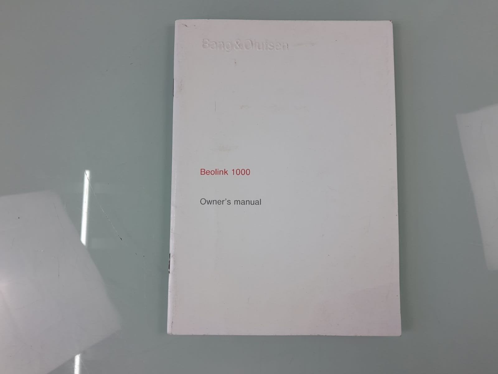 BANG & OLUFSEN B&O BEOLINK 1000 REMOTE CONTROL OWNER'S MANUAL