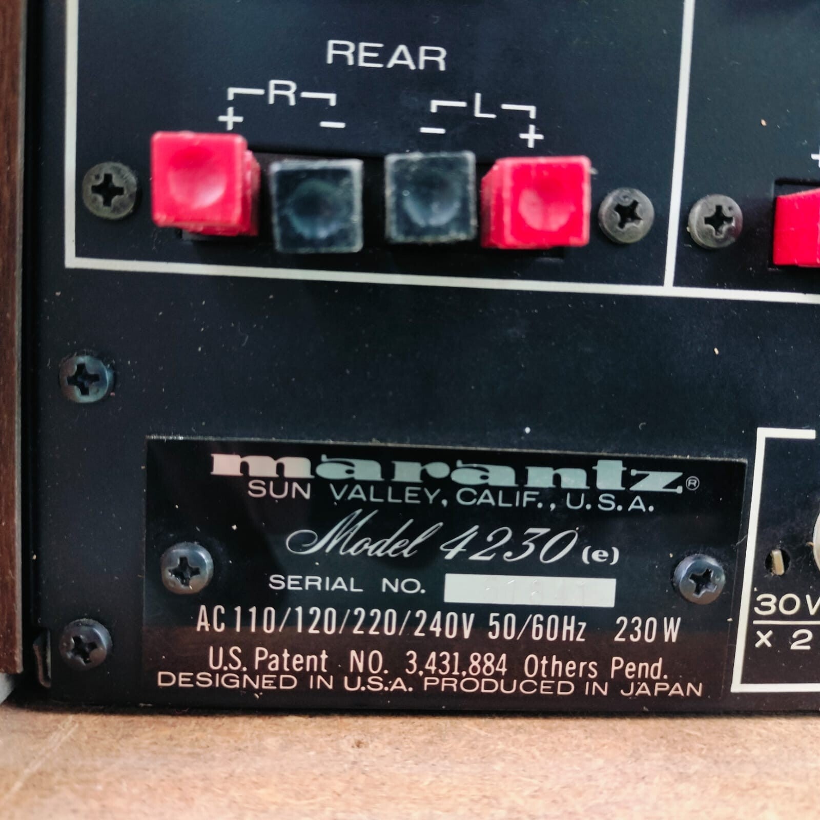 MARANTZ 4230 STEREO 2 + QUADRADIAL 4 RECEIVER