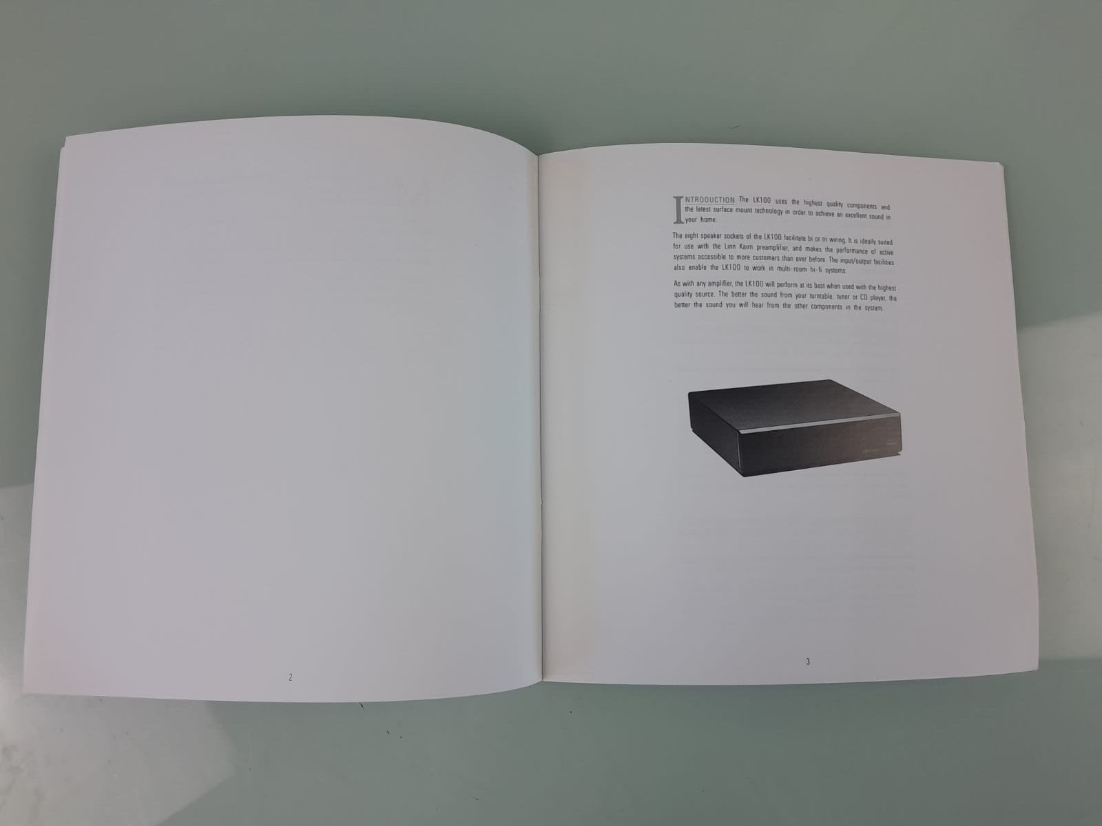 LINN LK 100 POWER AMPLIFIER OWNERS MANUAL #002