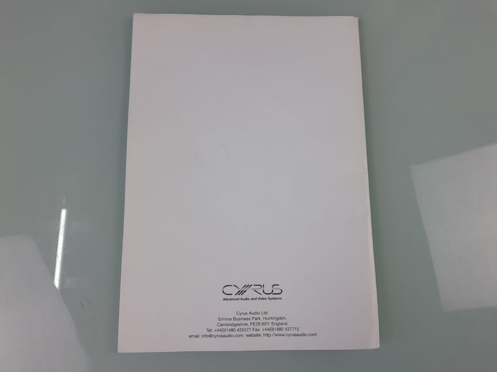 CYRUS SE SERIES CD PLAYER USER INSTRUCTIONS / MANUAL