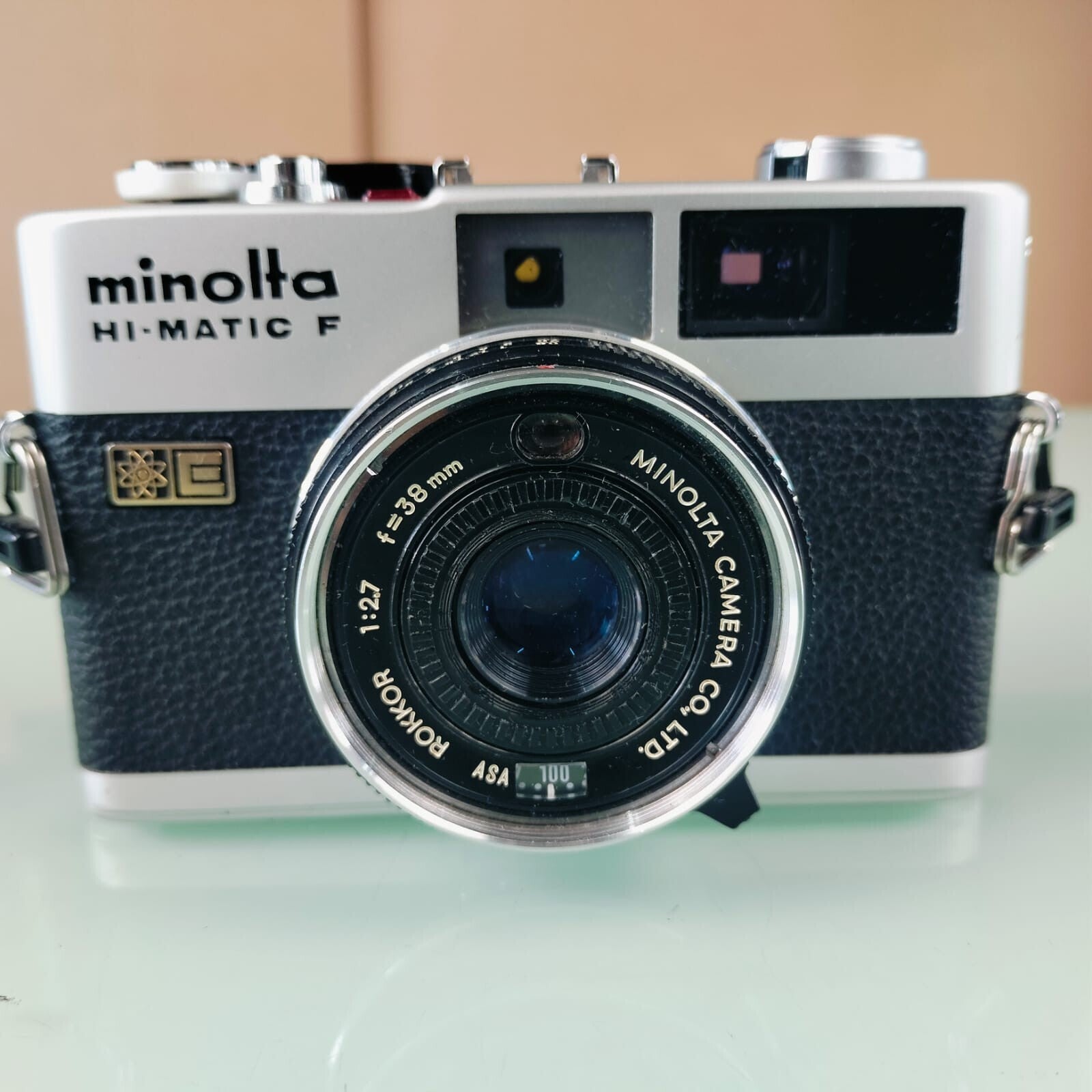 MINOLTA HI MATIC F RANGEFINDER CAMERA ROKKOR F=38MM 1:2.7 LENS