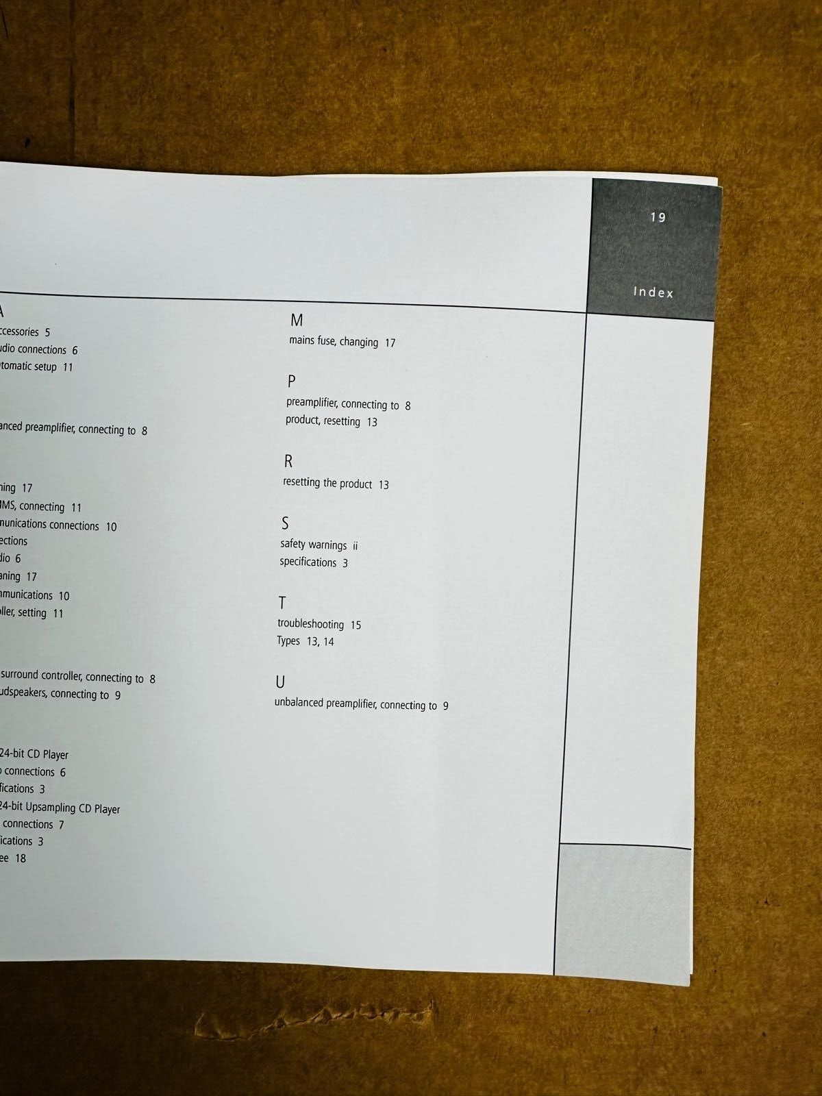 Meridian G Series CD Player Installation Guide