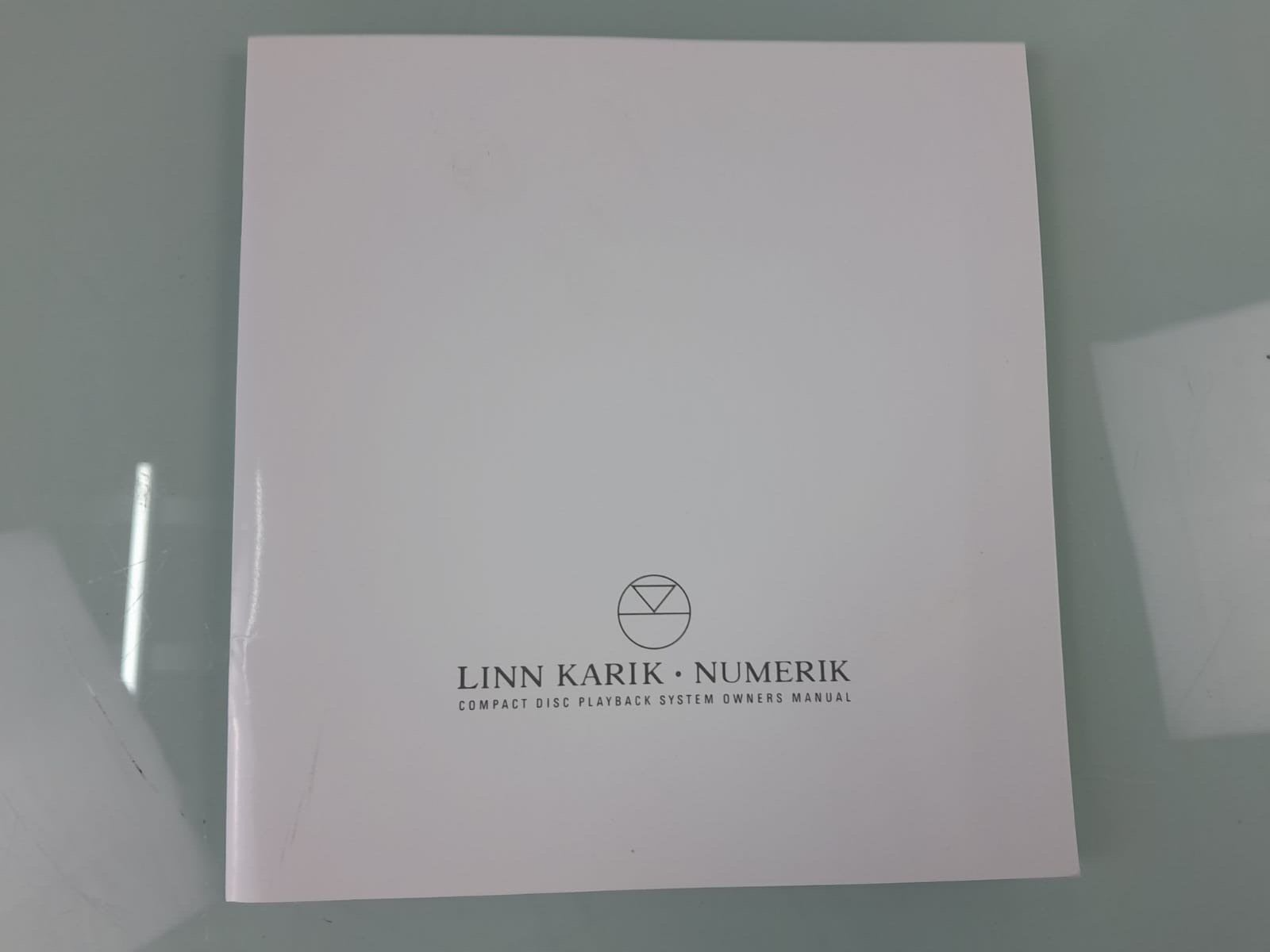 LINN KARIK - NUMERIK CD PLAYBACK SYSTEM OWNERS MANUAL