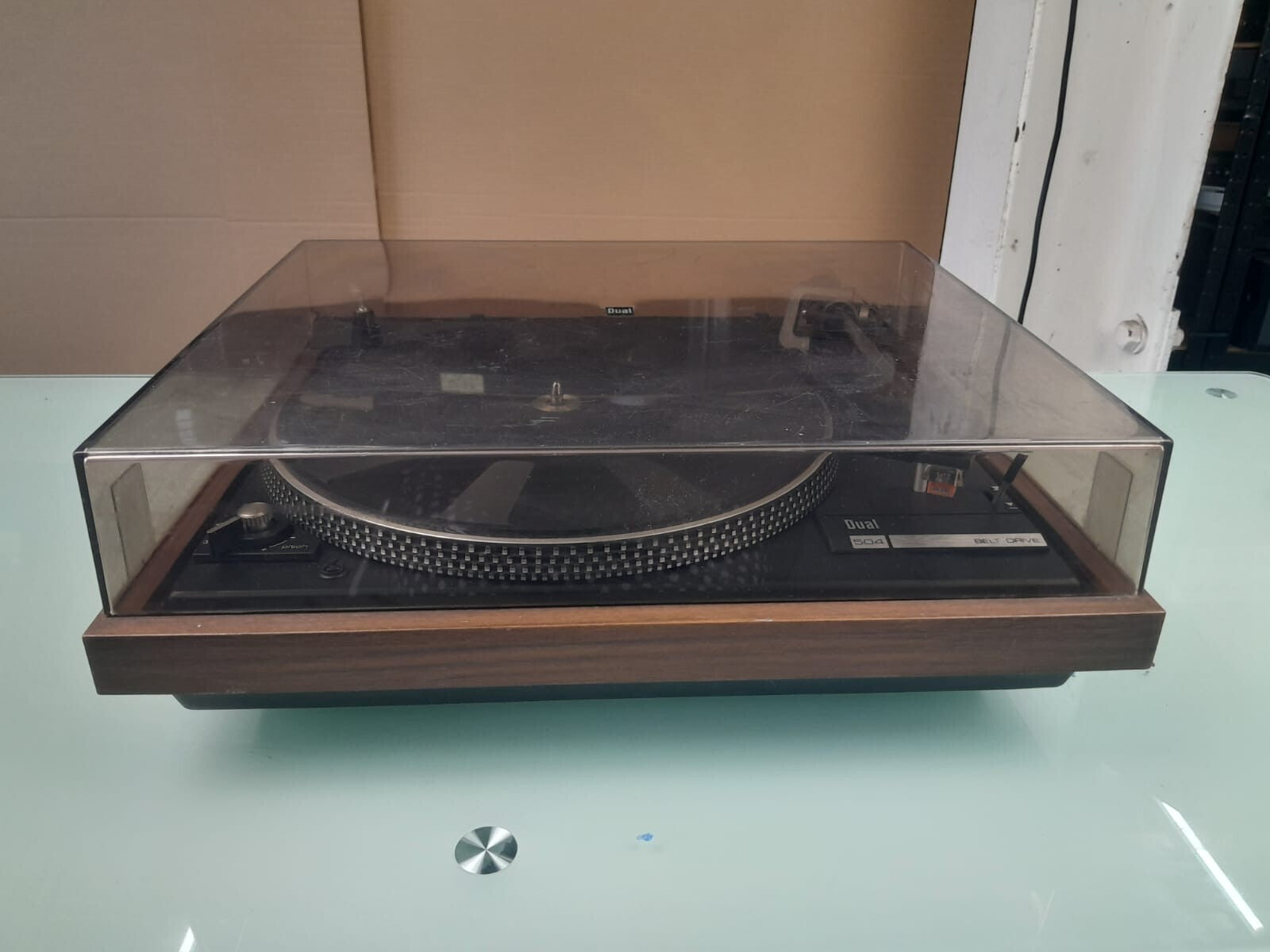 DUAL 504 BELT DRIVE TURNTABLE WITH DMS 240 E CARTRIDGE