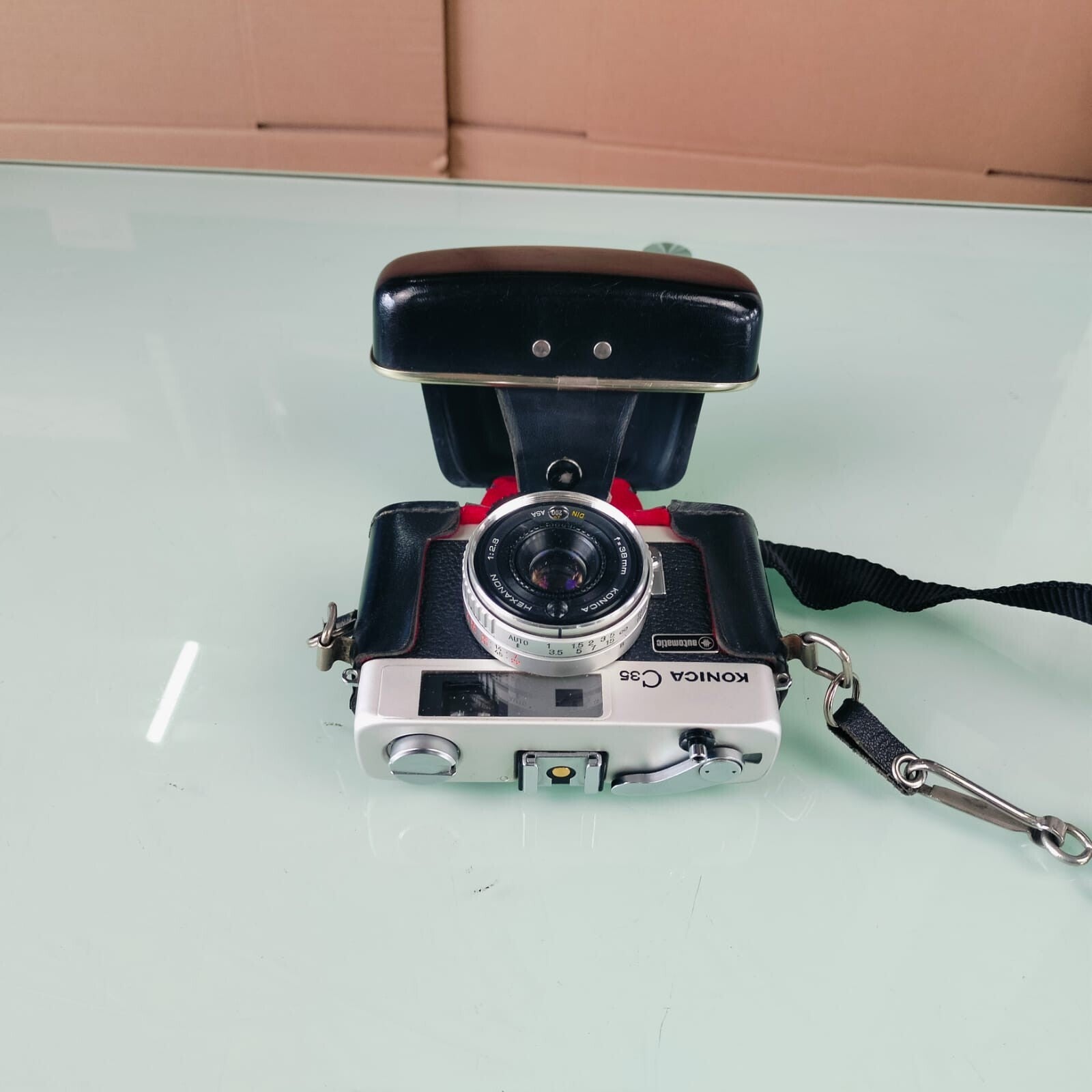 KONICA C35 RANGEFINDER CAMERA HEXANON F=38MM 1:2.8 LENS