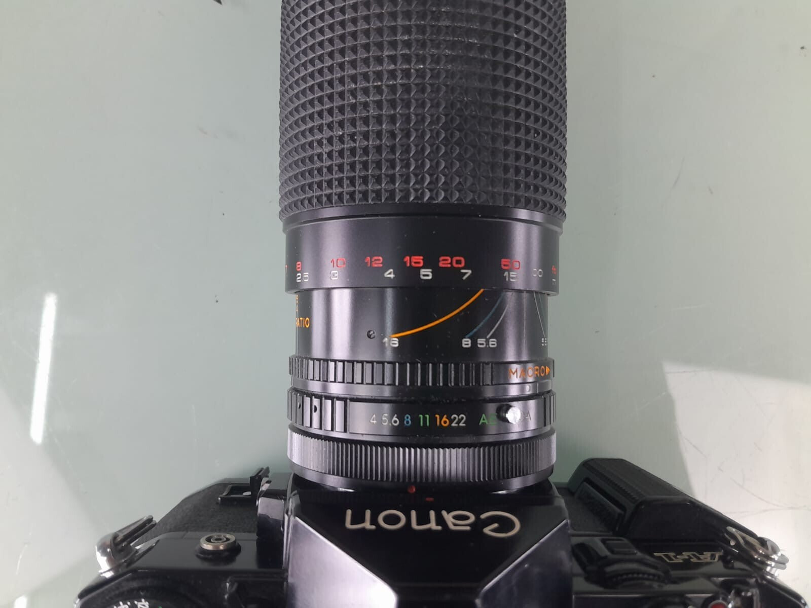 CANON A 1 SLR CAMERA WITH SIRIUS F=28-200MM 1:4.0-5.6 LENS