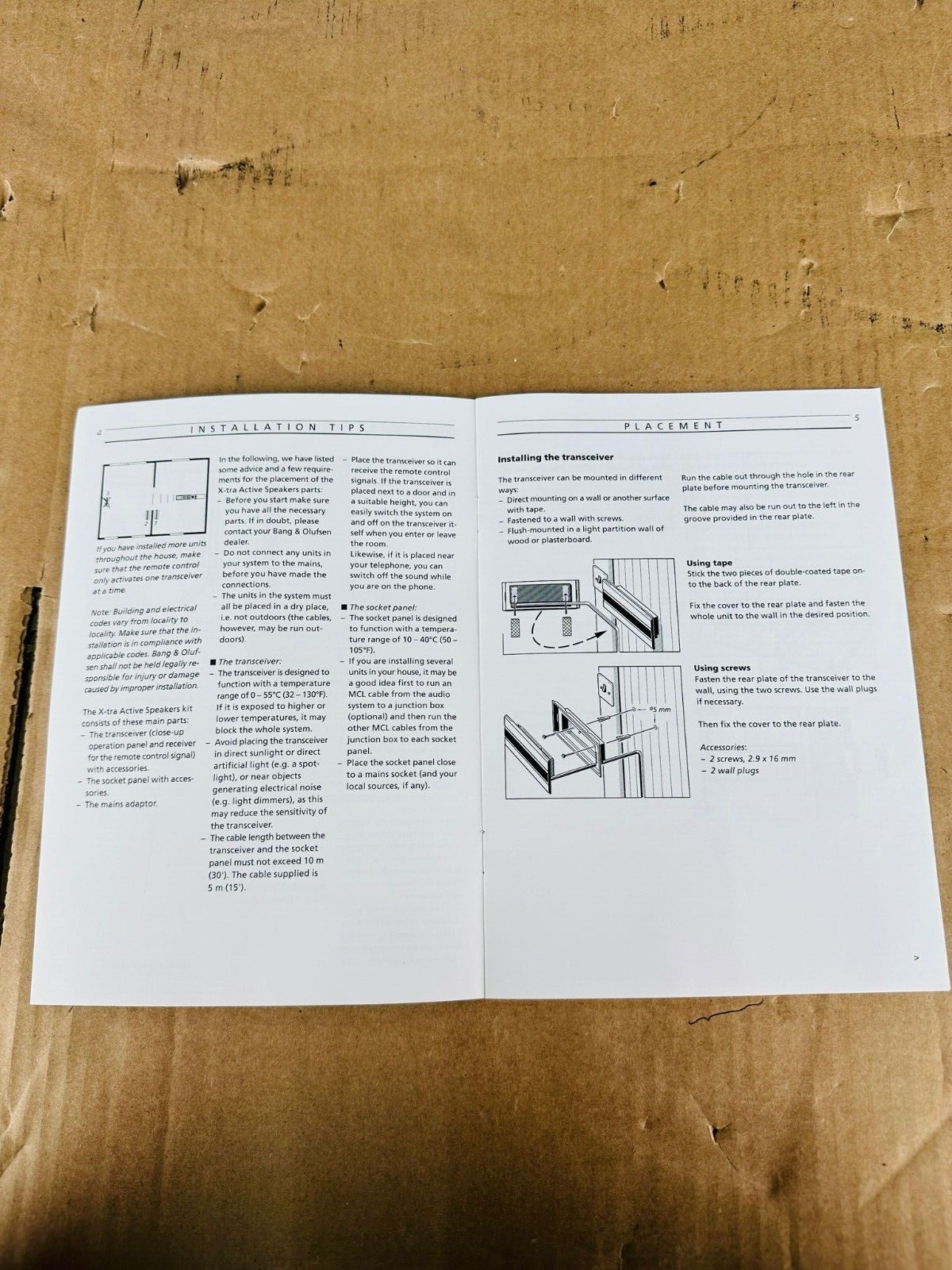 Bang & Olufsen B&O X-TRA Active Speakers Manual #002