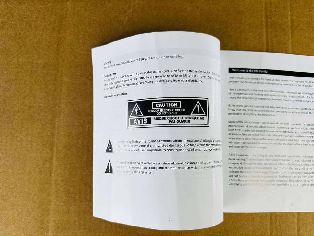 REL TZERO Sub-Bass System Operating Instructions