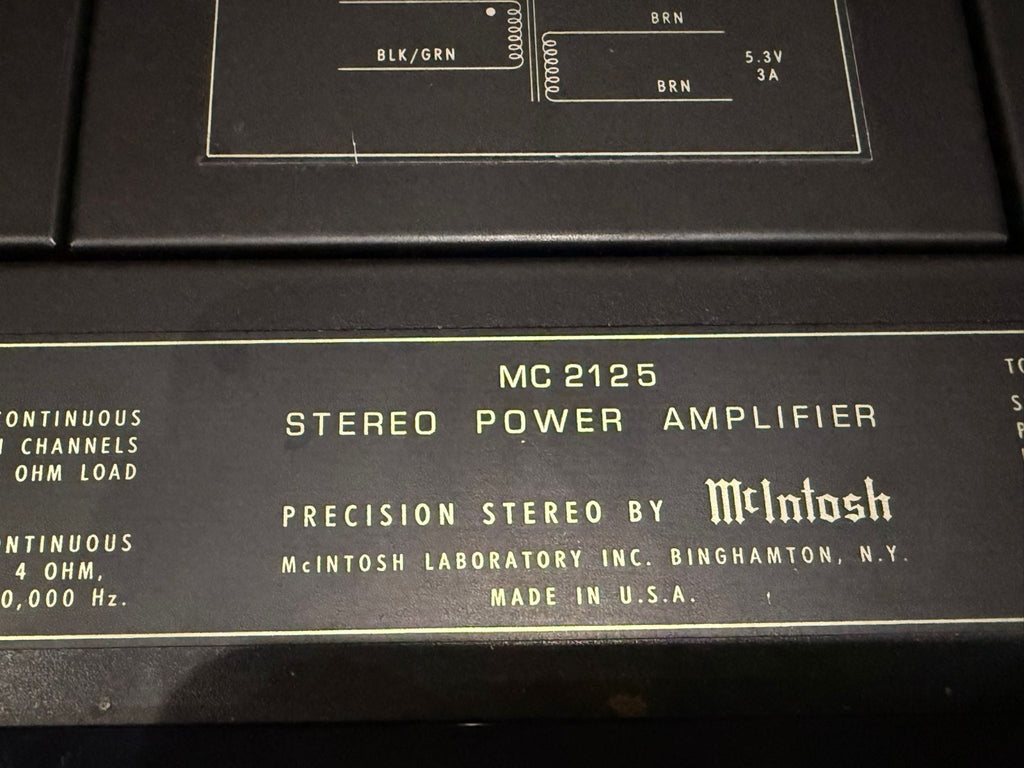 MCINTOSH MC2125 STEREO POWER AMPLIFIER