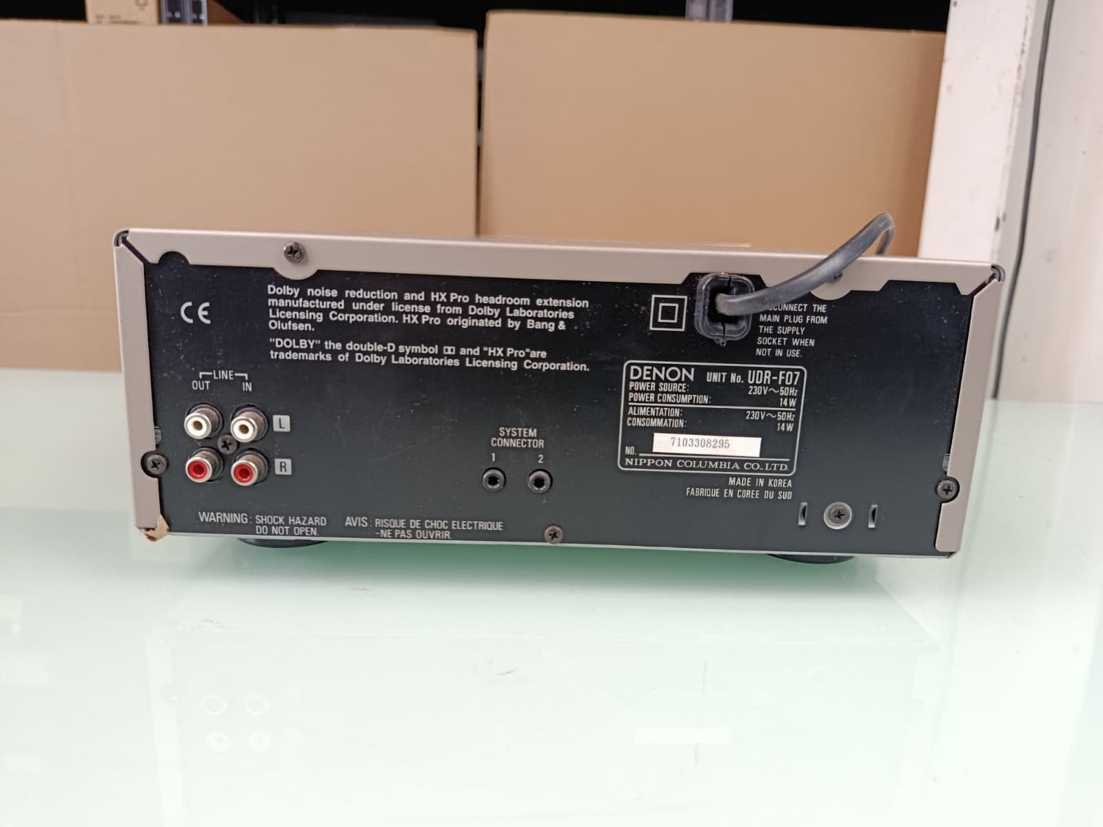 DENON UDR F07 STEREO CASSETTE TAPE DECK