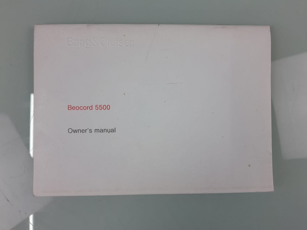 BANG & OLUFSEN B&O BEOCORD 5500 OWNER'S MANUAL