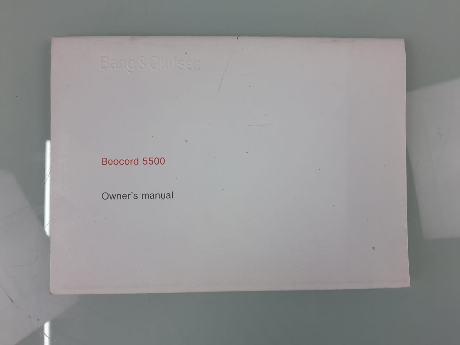 BANG & OLUFSEN B&O BEOCORD 5500 OWNER'S MANUAL