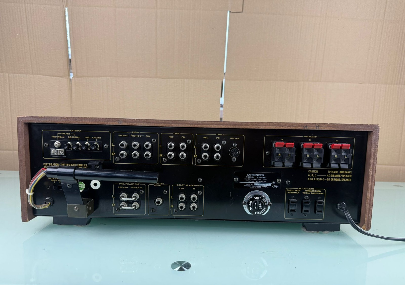 PIONEER SX 939 MONSTER STEREO RECEIVER