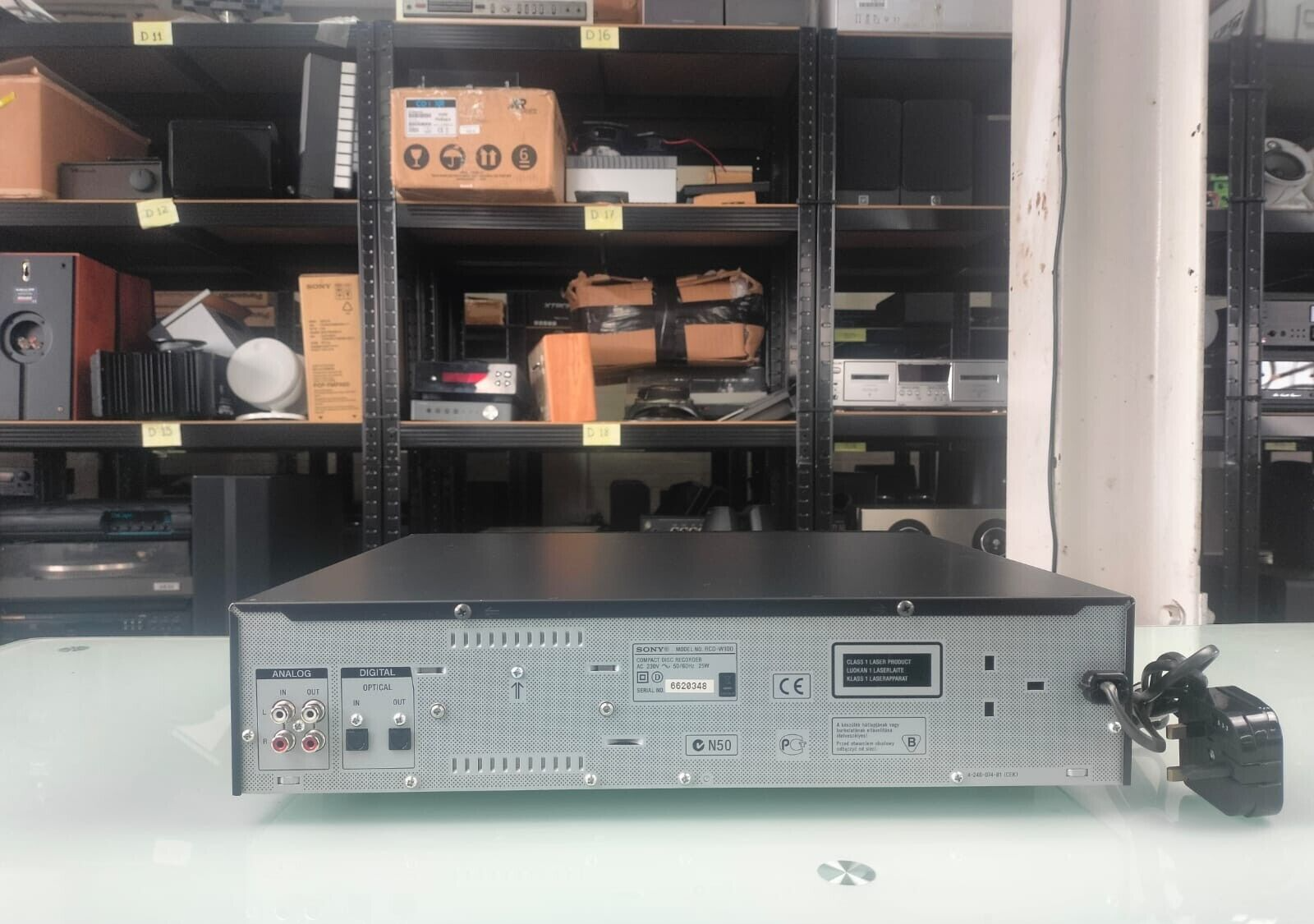 SONY RCD-W100 CD PLAYER RECORDER WITH REMOTE