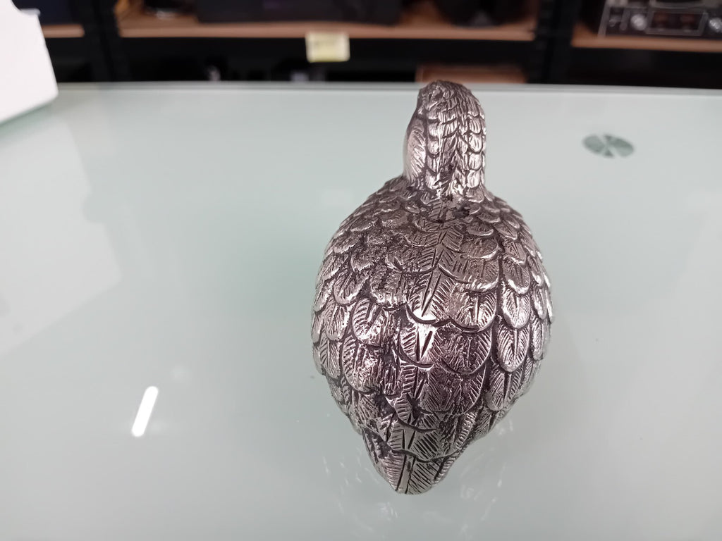 GUCCI MADE IN ITALY VINTAGE SILVER PEWTER QUAIL SUGAR CASTER