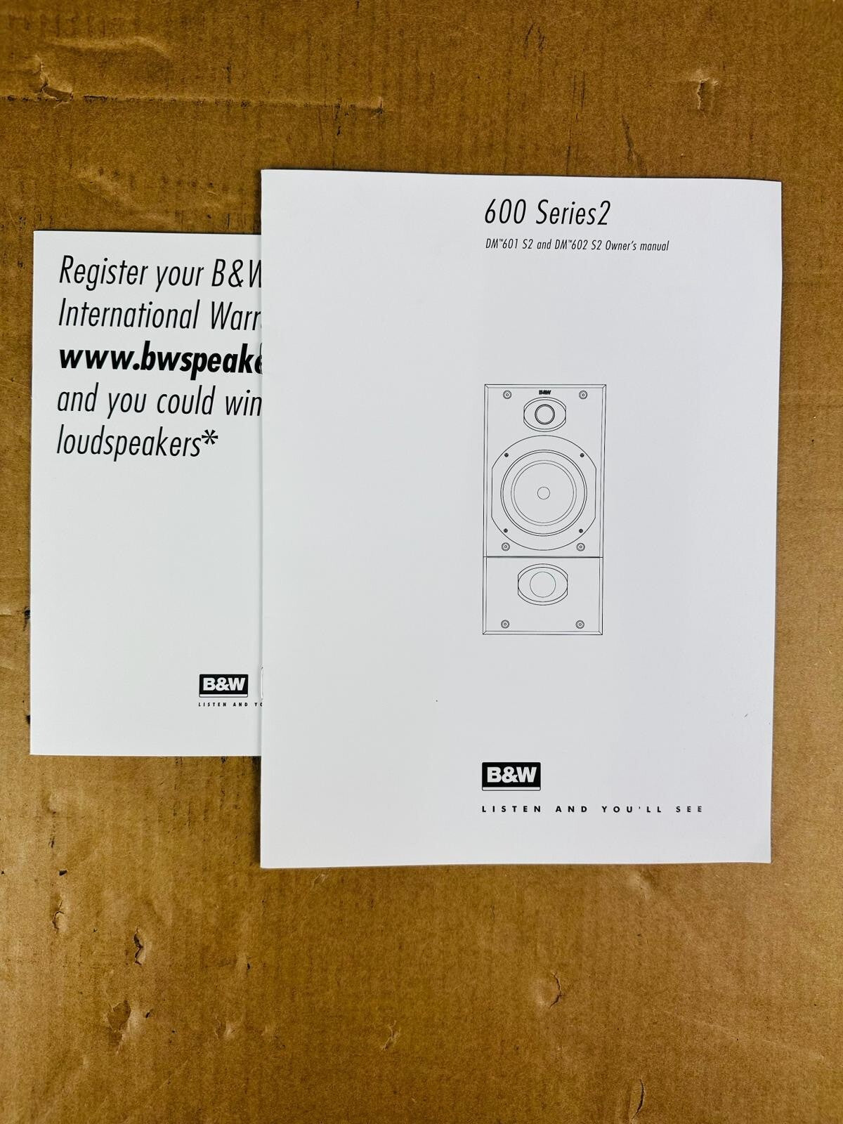 Bowers & Wilkins B&W 600 Series2 DM601 S2 and DM602 S2 Owner's Manual
