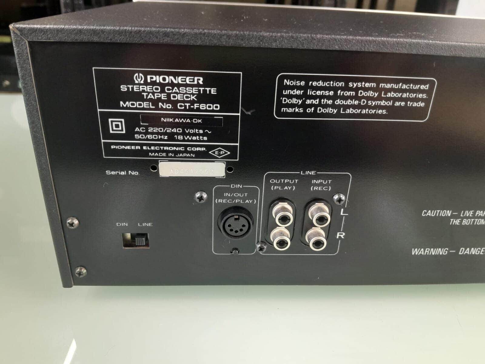 SERVICED PIONEER CT F600 STEREO CASSETTE TAPE DECK #002