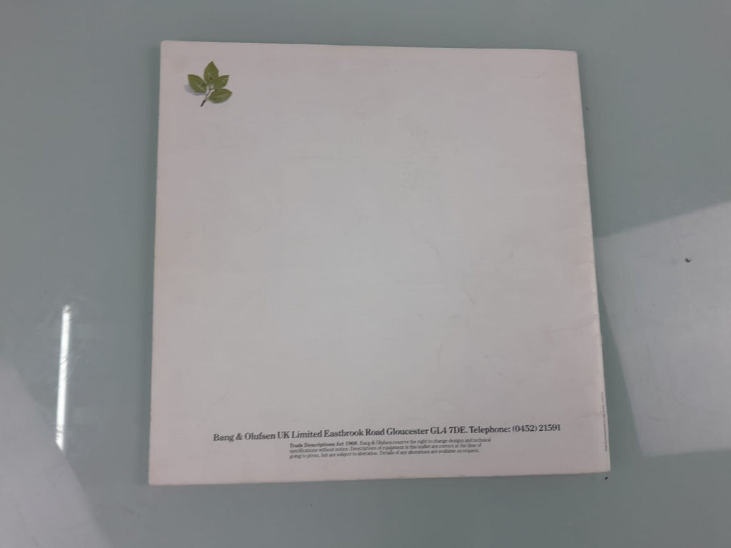 BANG & OLUFSEN B&O HIGH FIDELITY BROCHURE