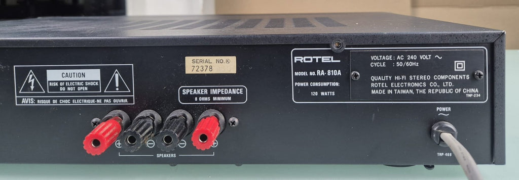 ROTEL RA 810A STEREO INTEGRATED AMPLIFIER