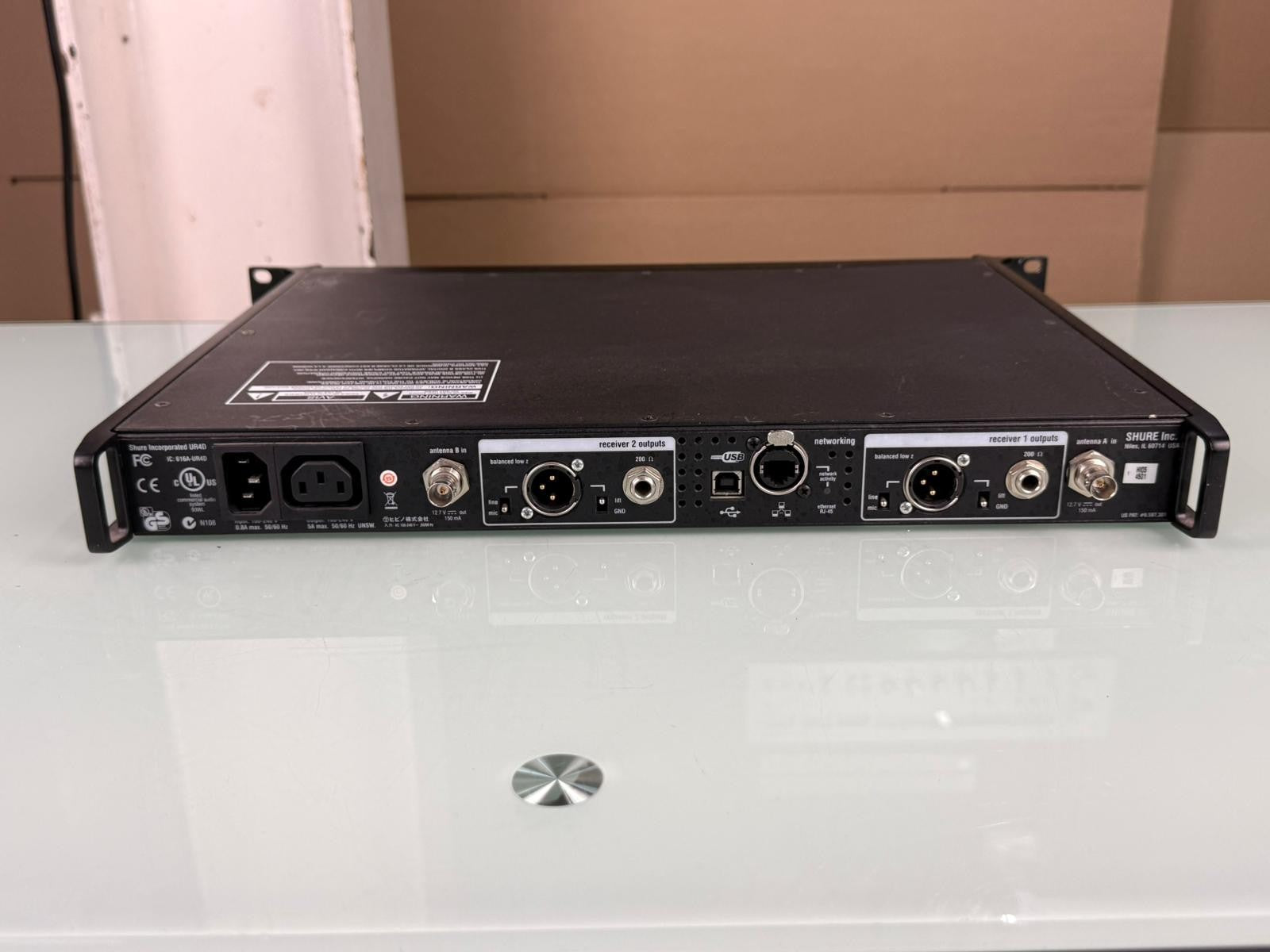 Shure UR4D J5E Dual Channel Wireless Receiver 578-638 MHz #003