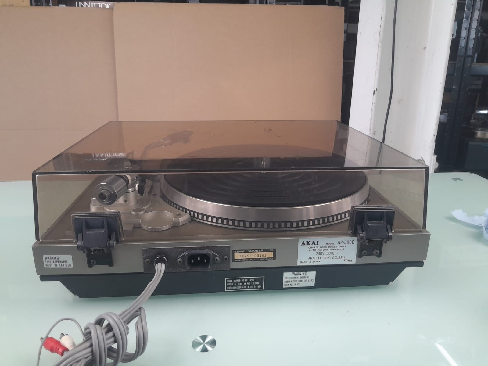 AKAI AP 306C DIRECT DRIVE AUTO RETURN TURNTABLE PC 100 STYLUS