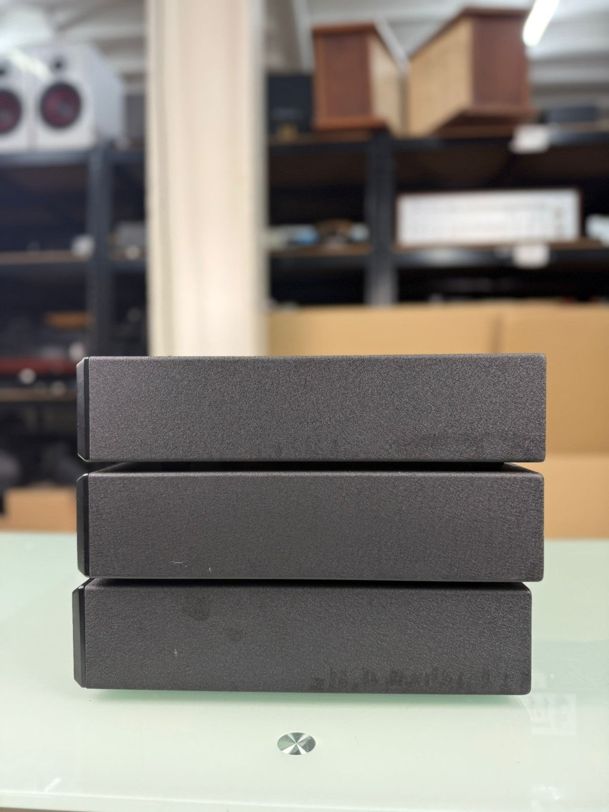 LINN LK100 POWER AMPLIFIERS x3 KABER ACTIV CARDS MID BASS TREBLE