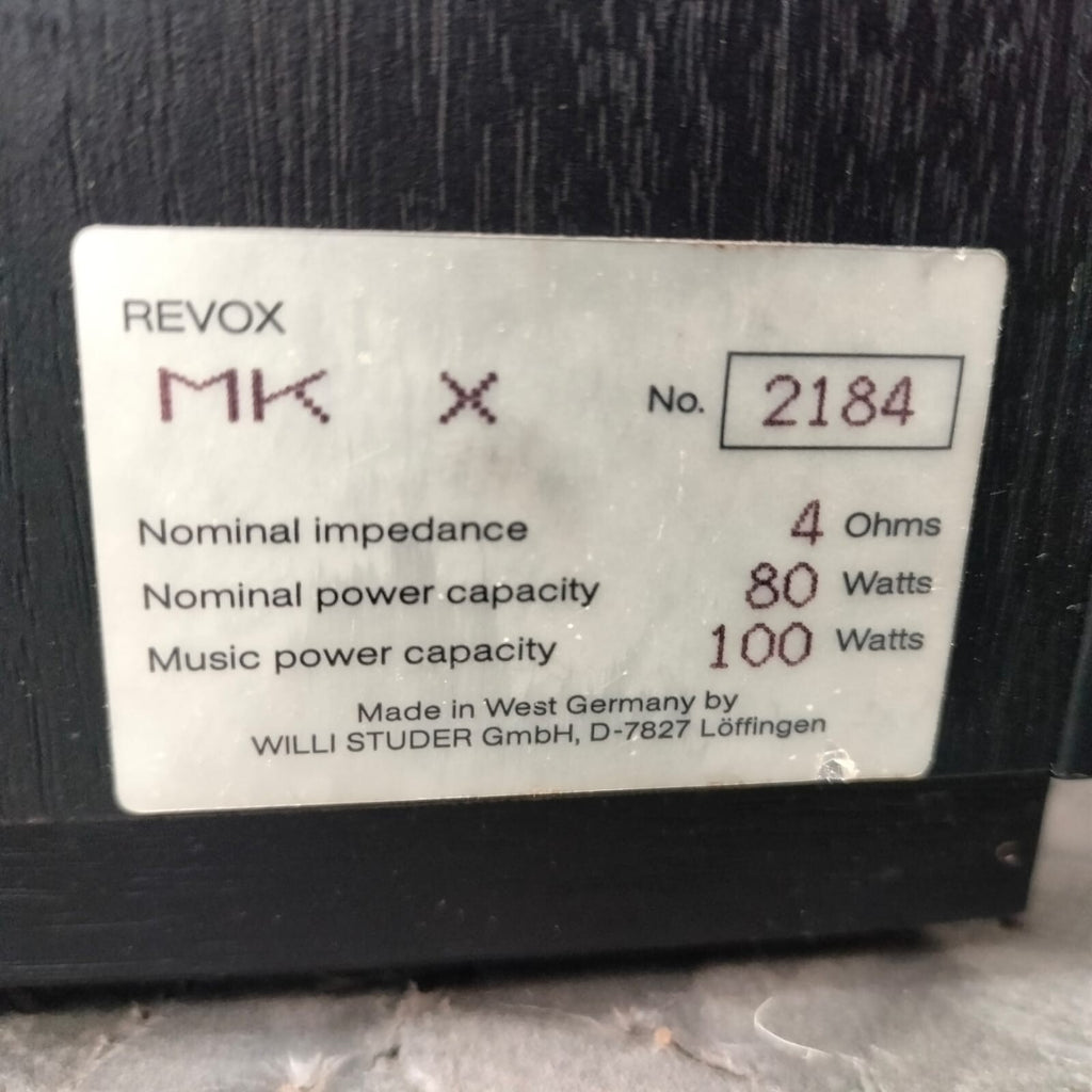REVOX MK X FLOOR STANDING SPEAKERS