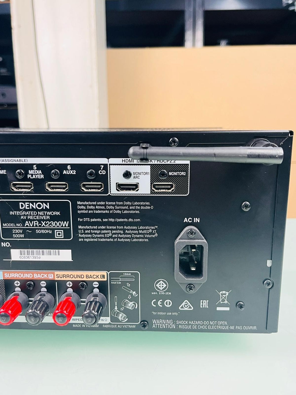 DENON AVR X2300W INTEGRATED NETWORK AV RECEIVER WITH MANUAL AND REMOTE