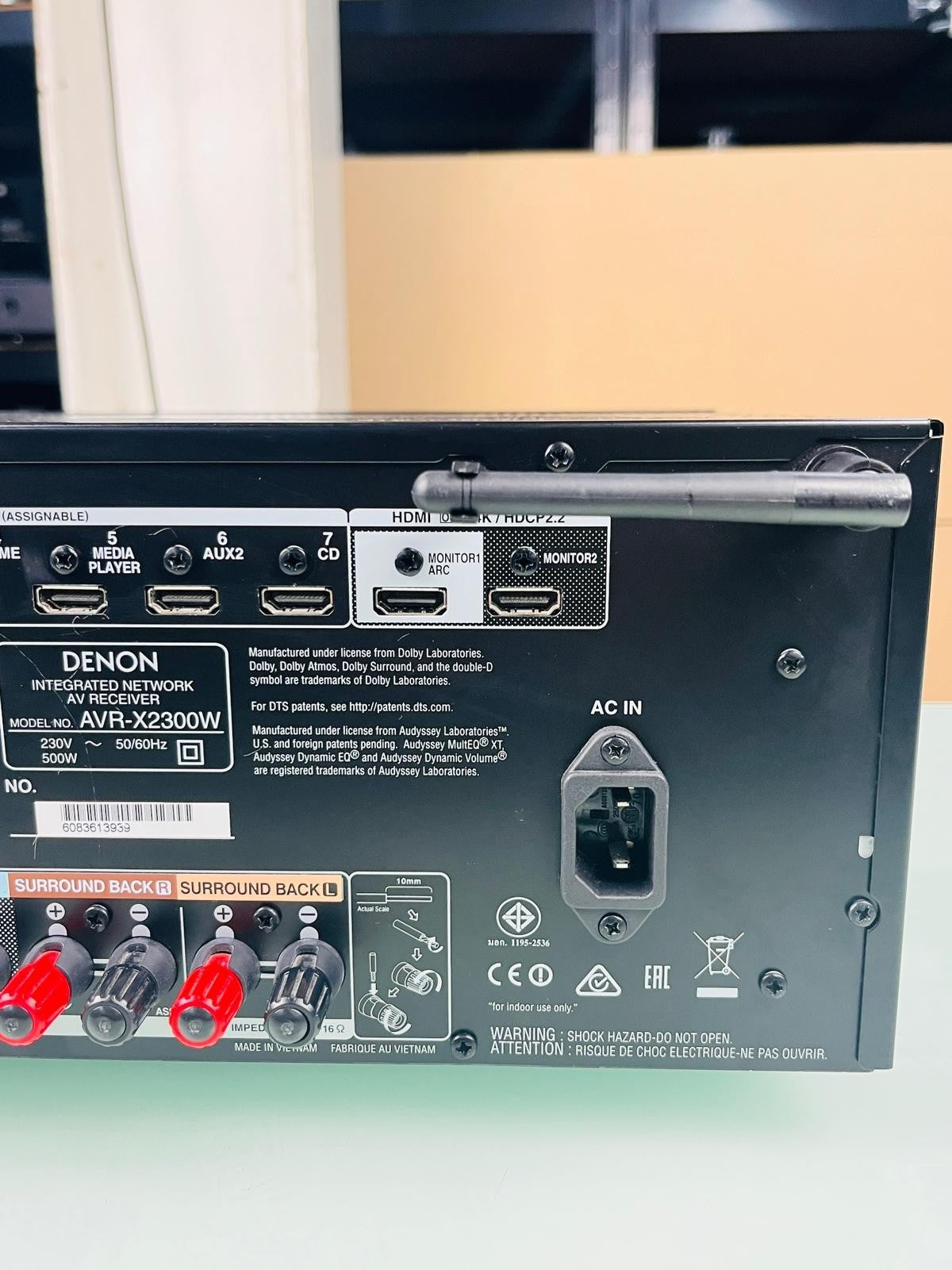 DENON AVR X2300W INTEGRATED NETWORK AV RECEIVER WITH MANUAL AND REMOTE