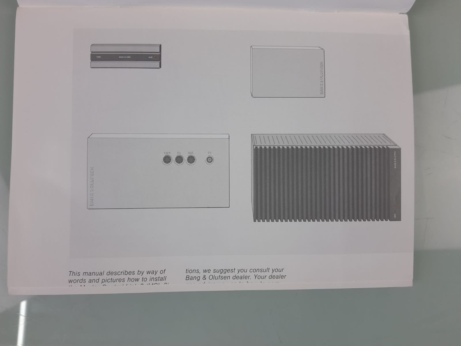 BANG & OLUFSEN B&O MASTER CONTROL LINK 2 INSTALLATION GUIDE