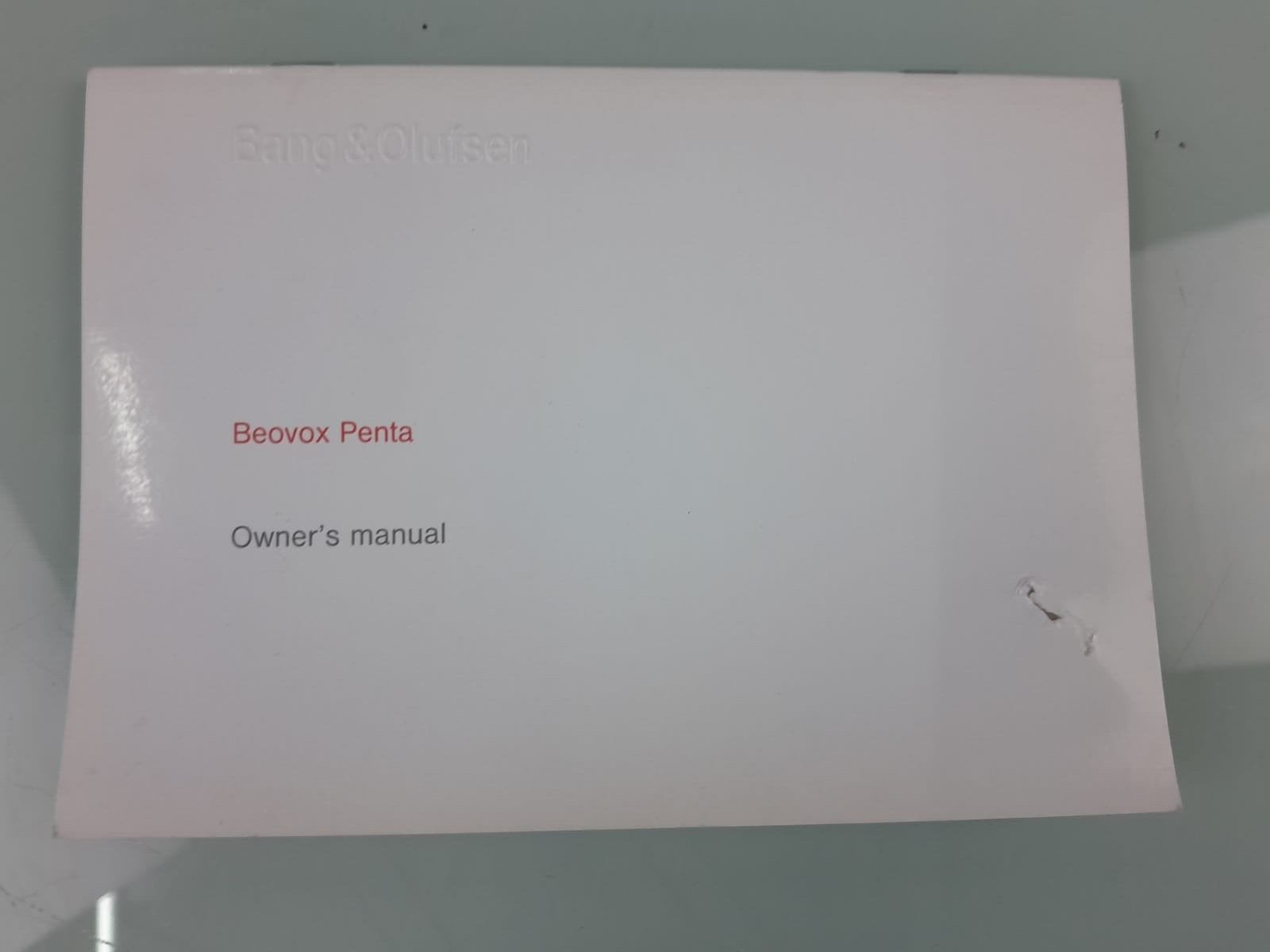 BANG & OLUFSEN B&O BEOVOX PENTA OWNER'S MANUAL