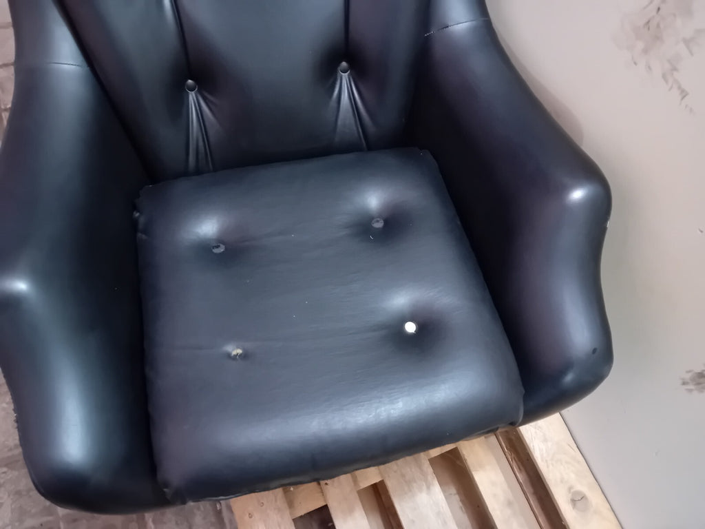 PARKER KNOLL VINTAGE CHAIR SWIVEL ARMCHAIR LEATHER