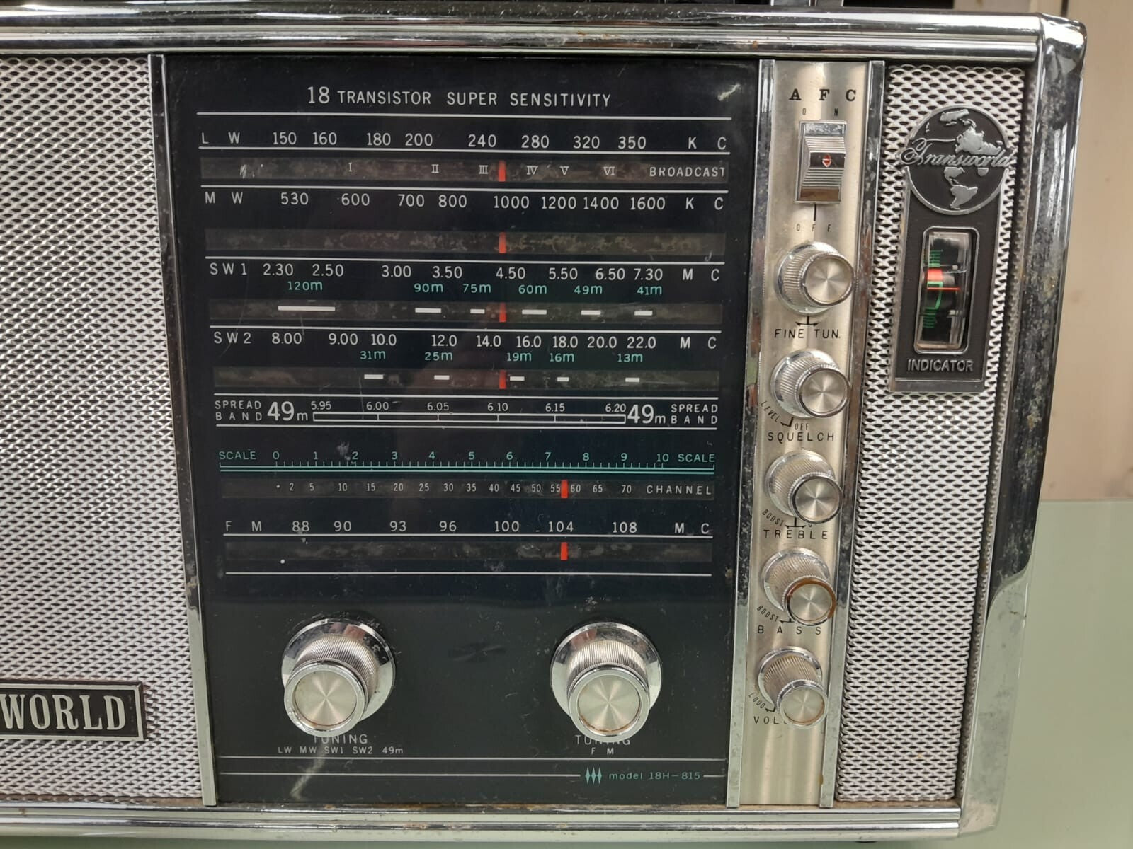 SANYO 18H 815 TRANSWORLD 18 TRANSISTOR RADIO