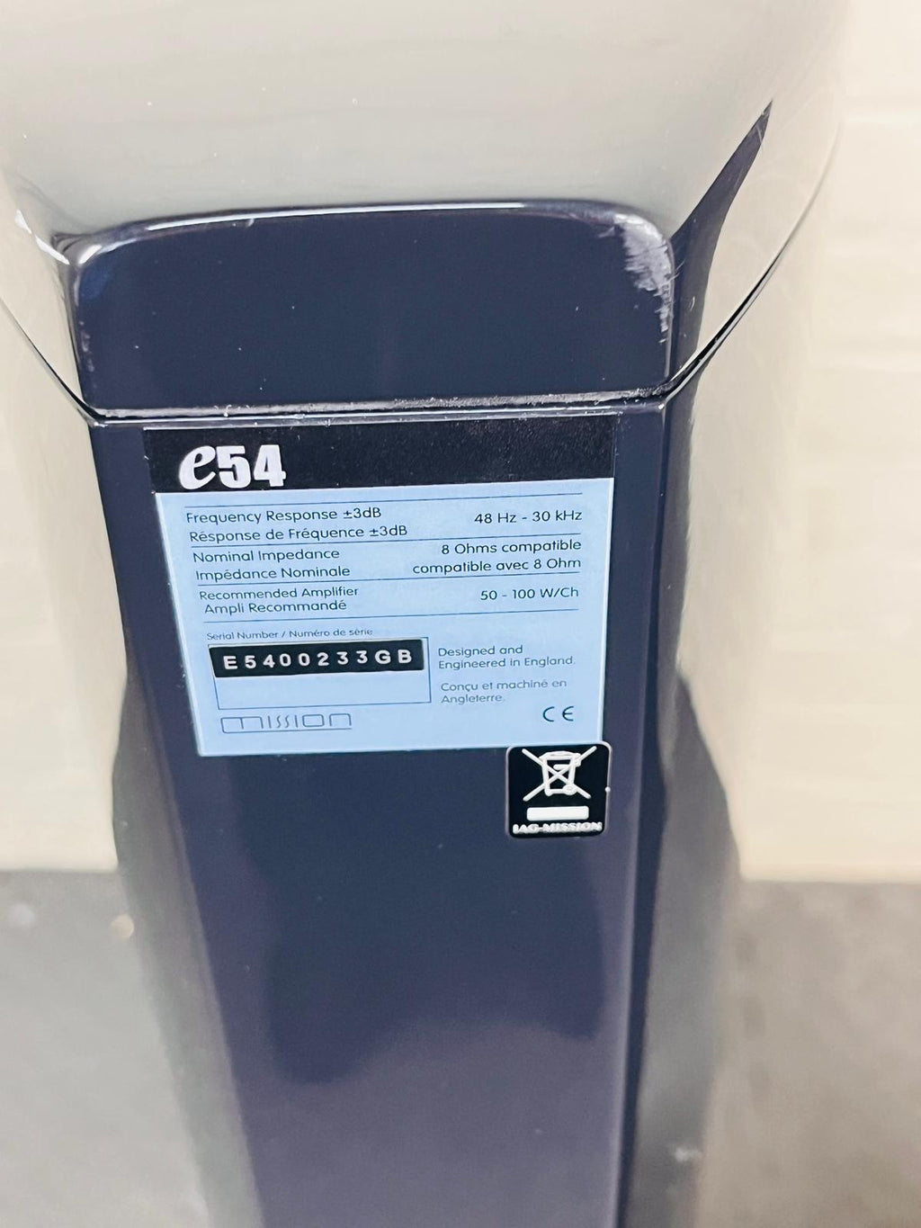 MISSION E54 FLOOR STANDING SPEAKERS