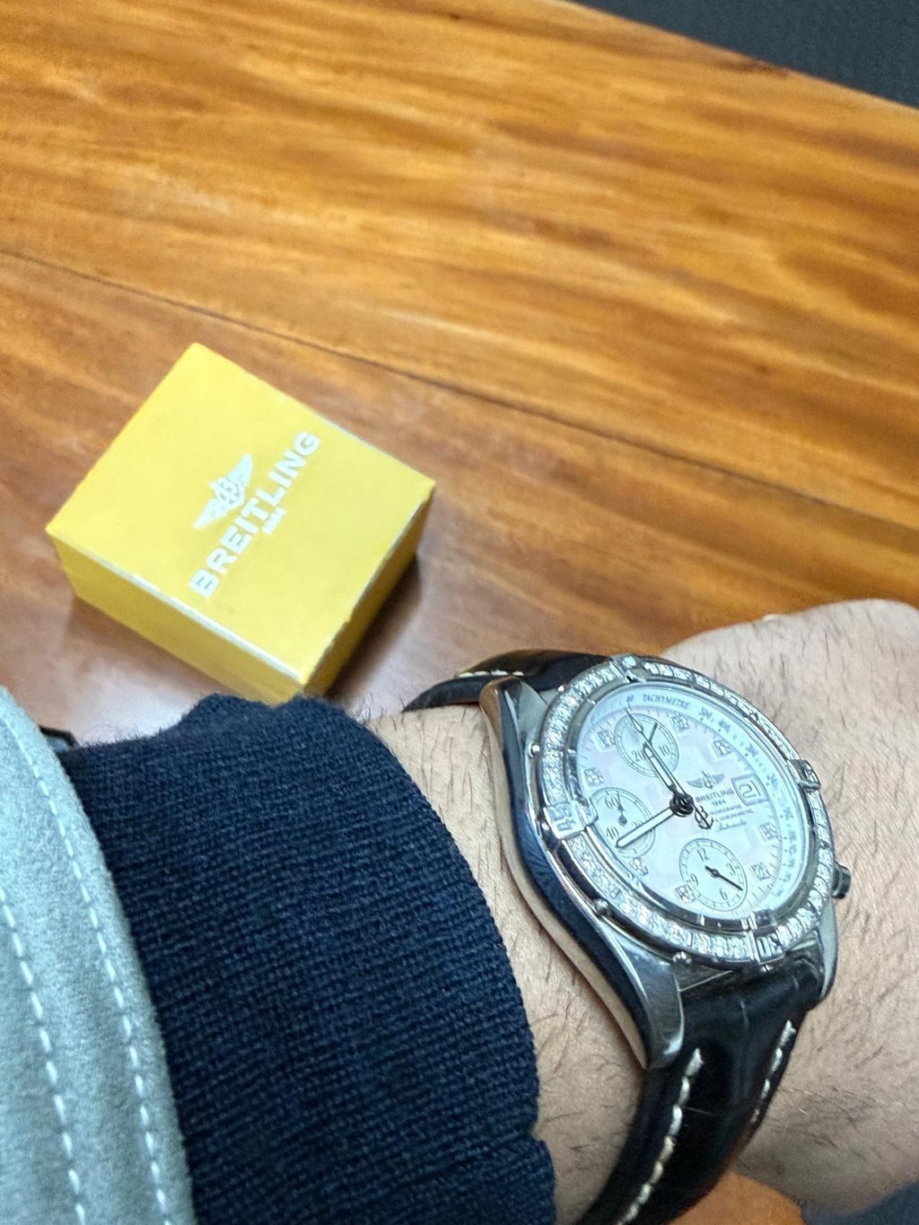 SERVICED! BREITLING 1884 CHRONO COCKPIT A13357 WATCH WITH BOX AND PAPERS