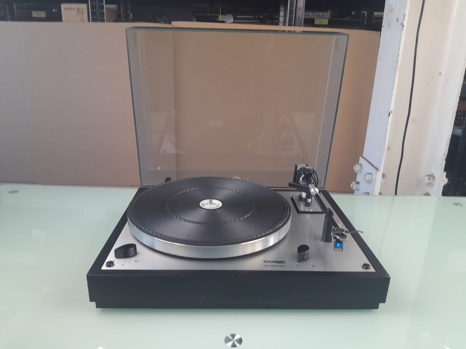 THORENS TD 166 MKII AUDIO TECHNICA CARTRIDGE TURNTABLE