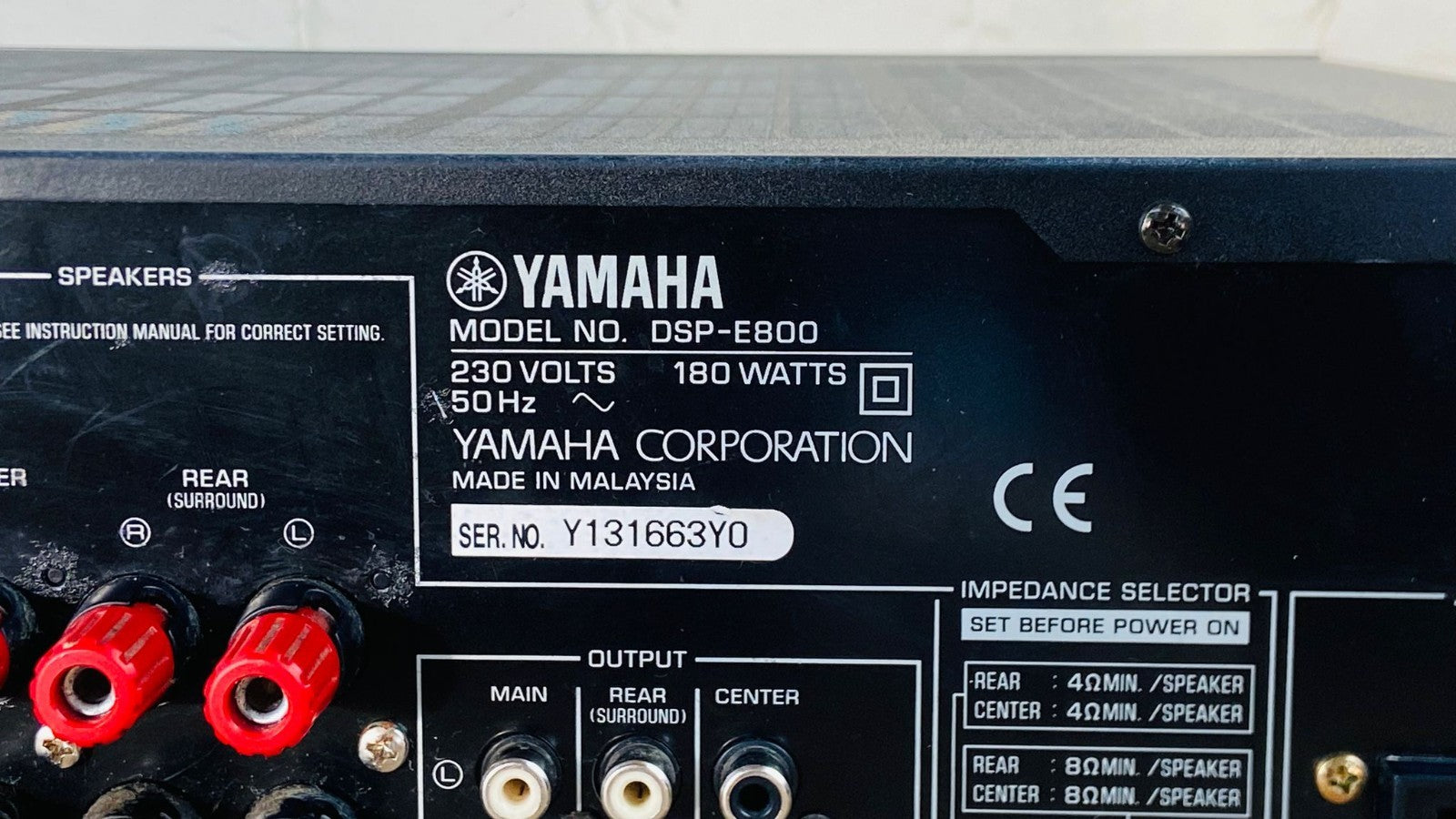 YAMAHA DSP E800 NATURAL SOUND AV PROCESSOR / AMPLIFIER