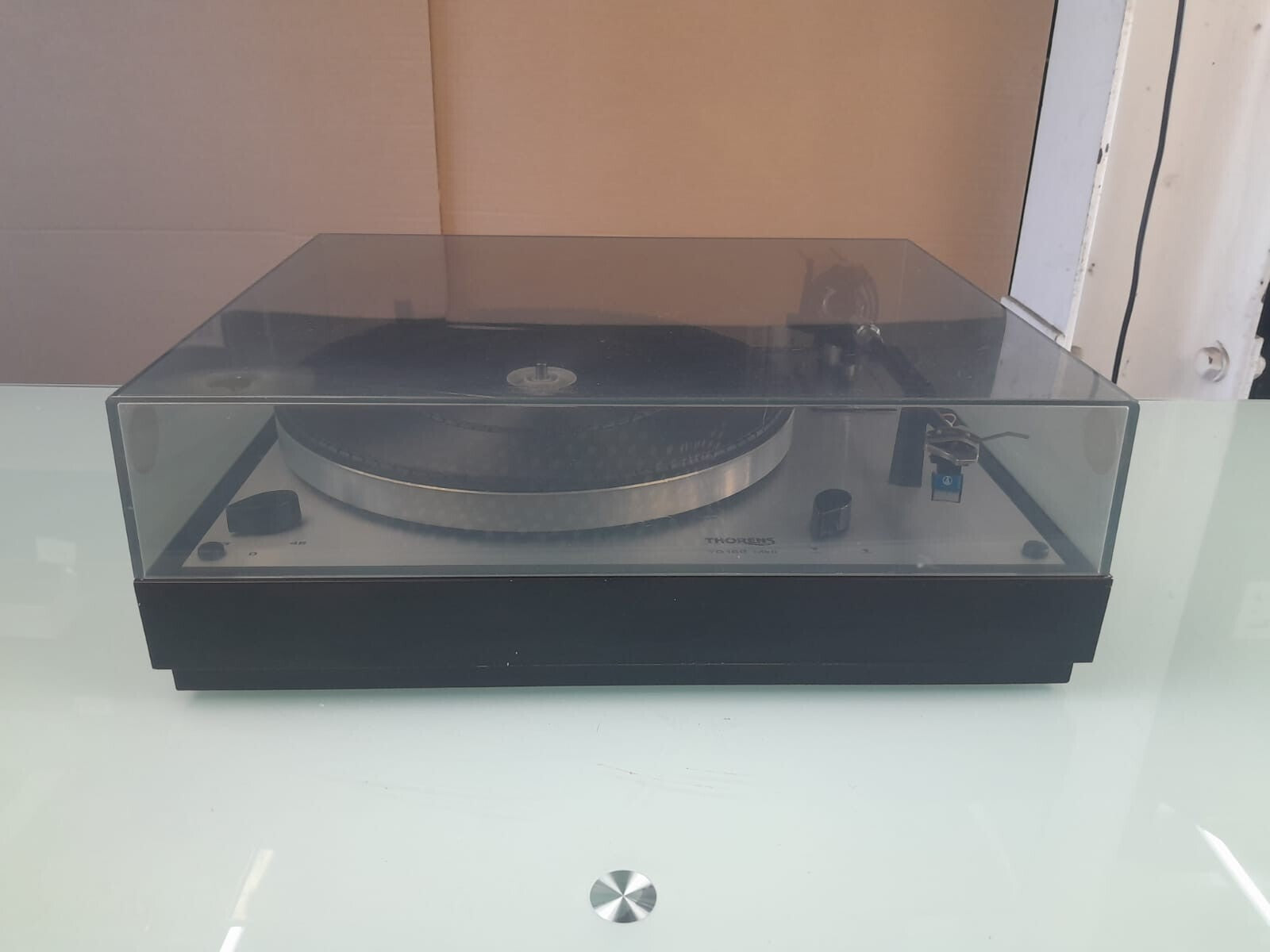 THORENS TD 166 MKII AUDIO TECHNICA CARTRIDGE TURNTABLE